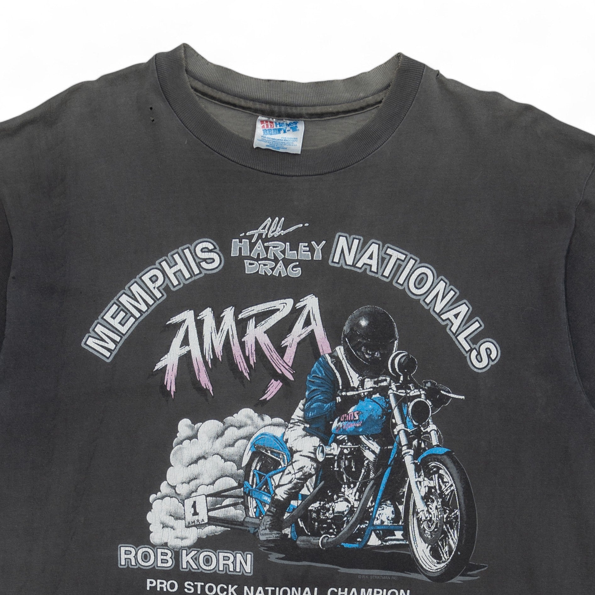 HARLEY DAVIDSON 'HARLEY DRAG - MEMPHIS NATIONALS' TEE - 1990'S