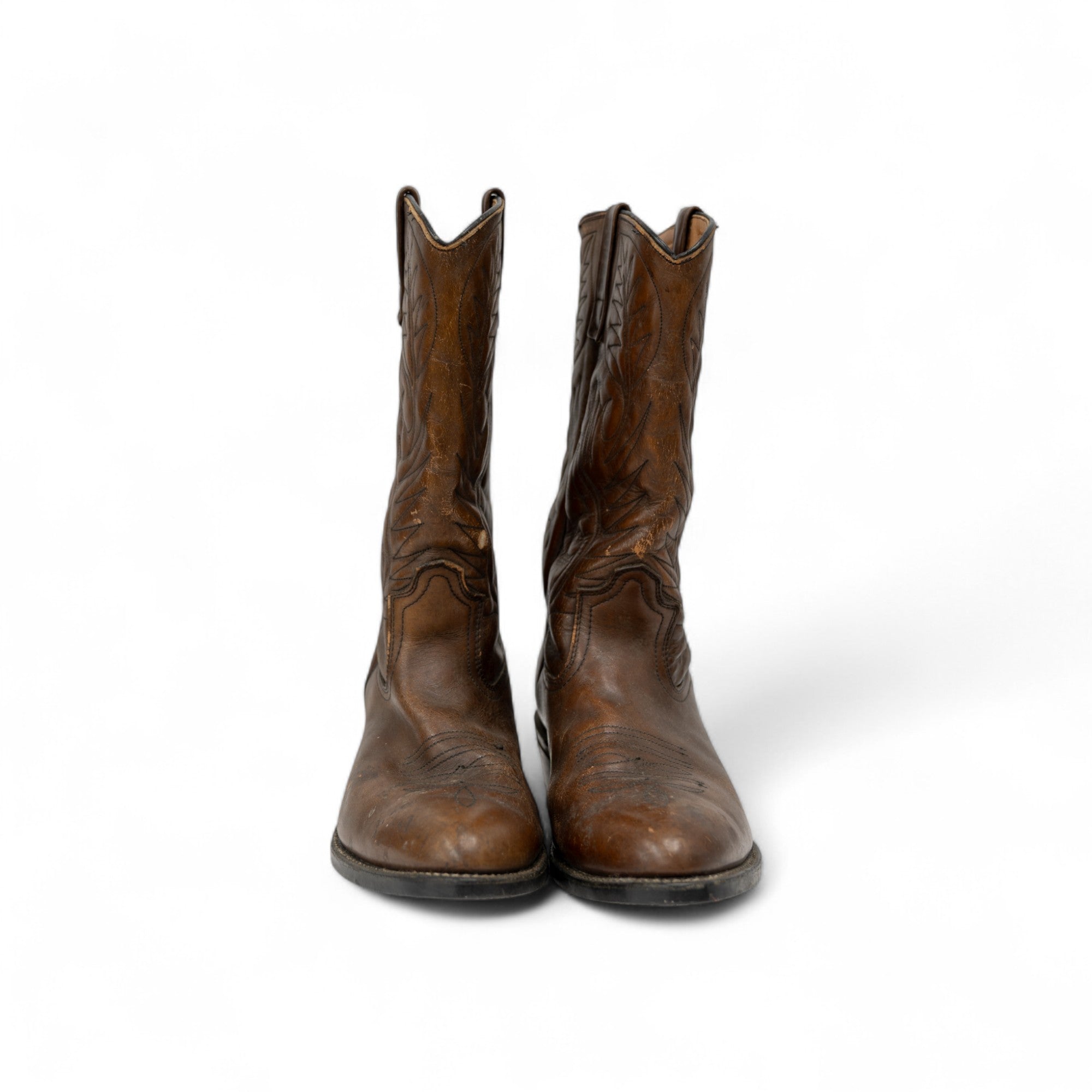 VINTAGE LEATHER RED WING COWBOY BOOTS - 1980/90'S