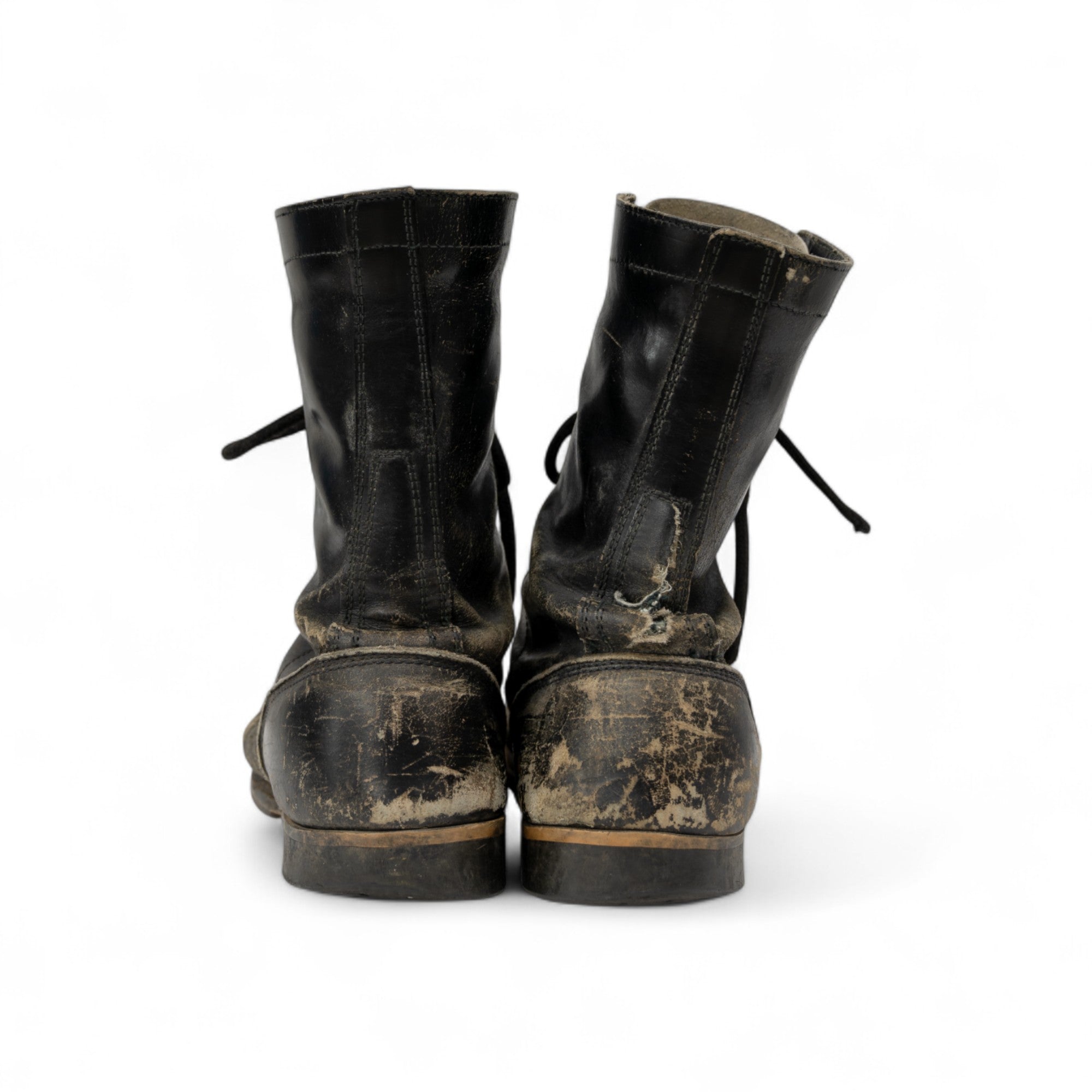 HEAVILY DISTRESSED MILITARY COMBAT BOOTS - 1960'S