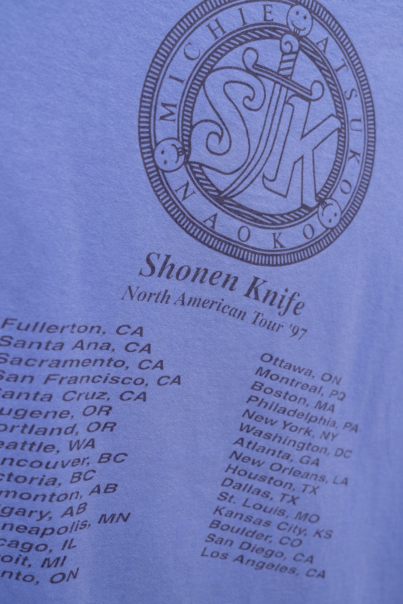 SHONEN KNIFE NORTH AMERICAN TOUR TEE - 1997