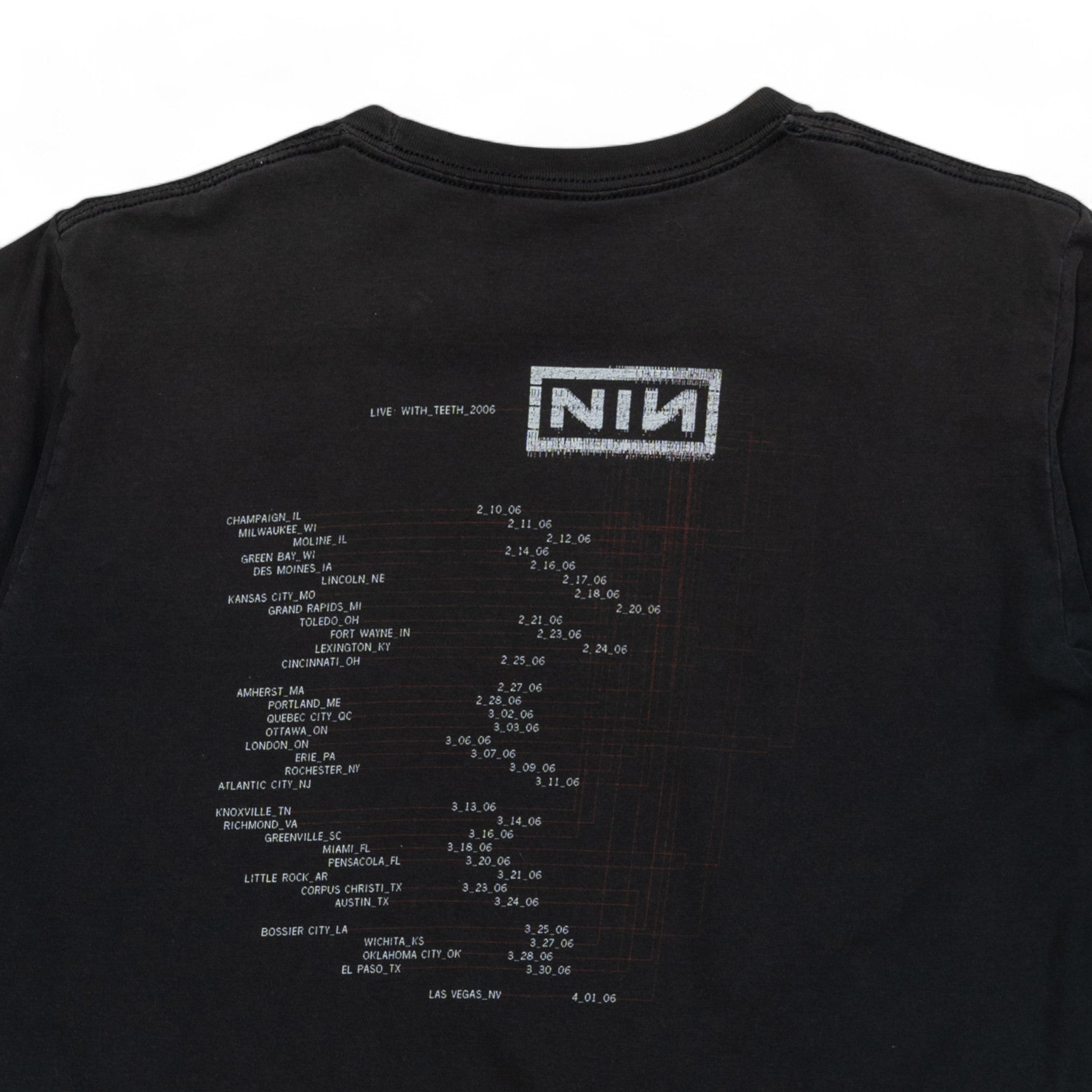 NINE INCH NAILS 'LIVE WITH_TEETH_' TEE - 2006