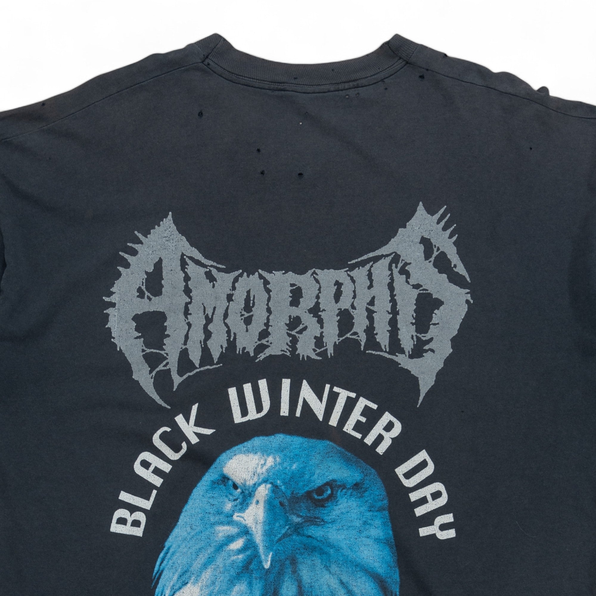 FADED/THRASHED AMORPHIS 'BLACK WINTER DAY' TEE - 1990'S