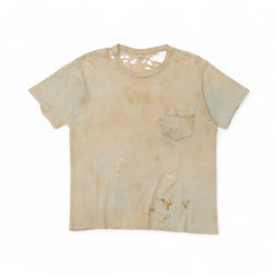 THRASHED/FADED BLUE POCKET TEE - 1980'S