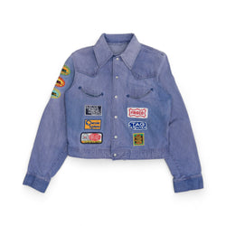 SUN-FADED/CROPPED PATCH WORK JACKET - 1960'S