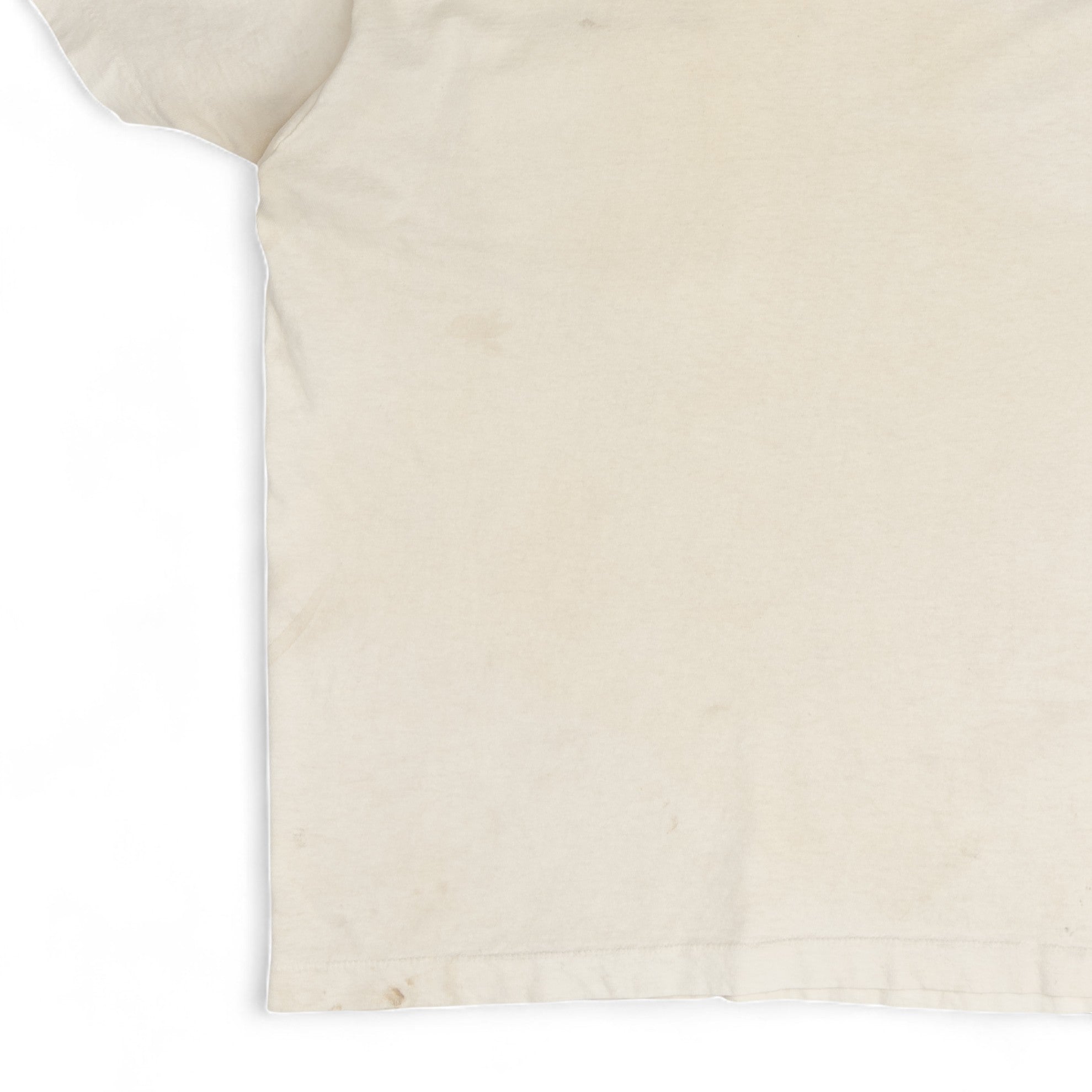 DISTRESSED BLANK WHITE POCKET TEE - 1960/70'S
