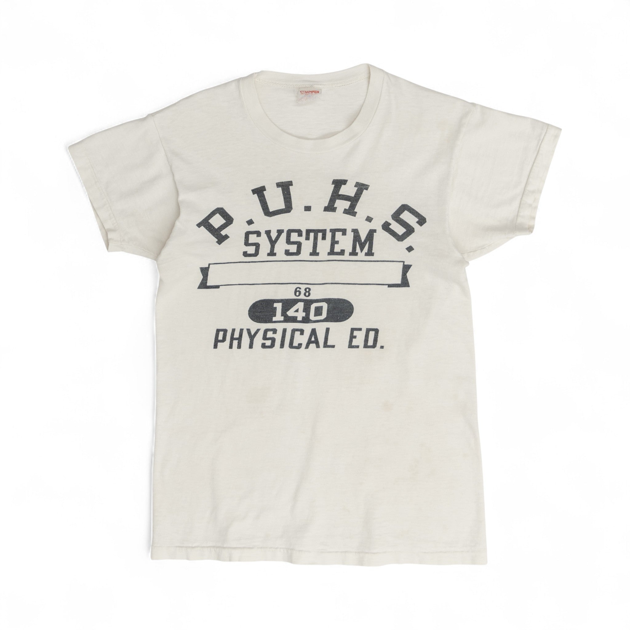 CHAMPION 'P.U.H.S.' PHYSICAL EDUCATION TEE - 1960'S