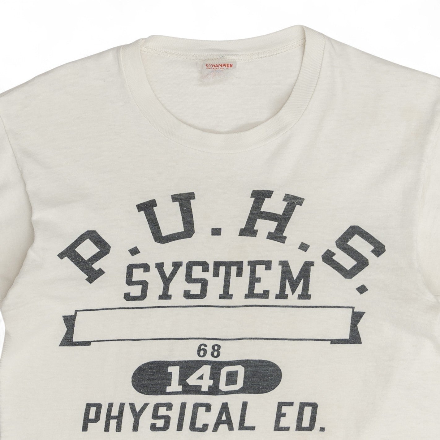 CHAMPION 'P.U.H.S.' PHYSICAL EDUCATION TEE - 1960'S