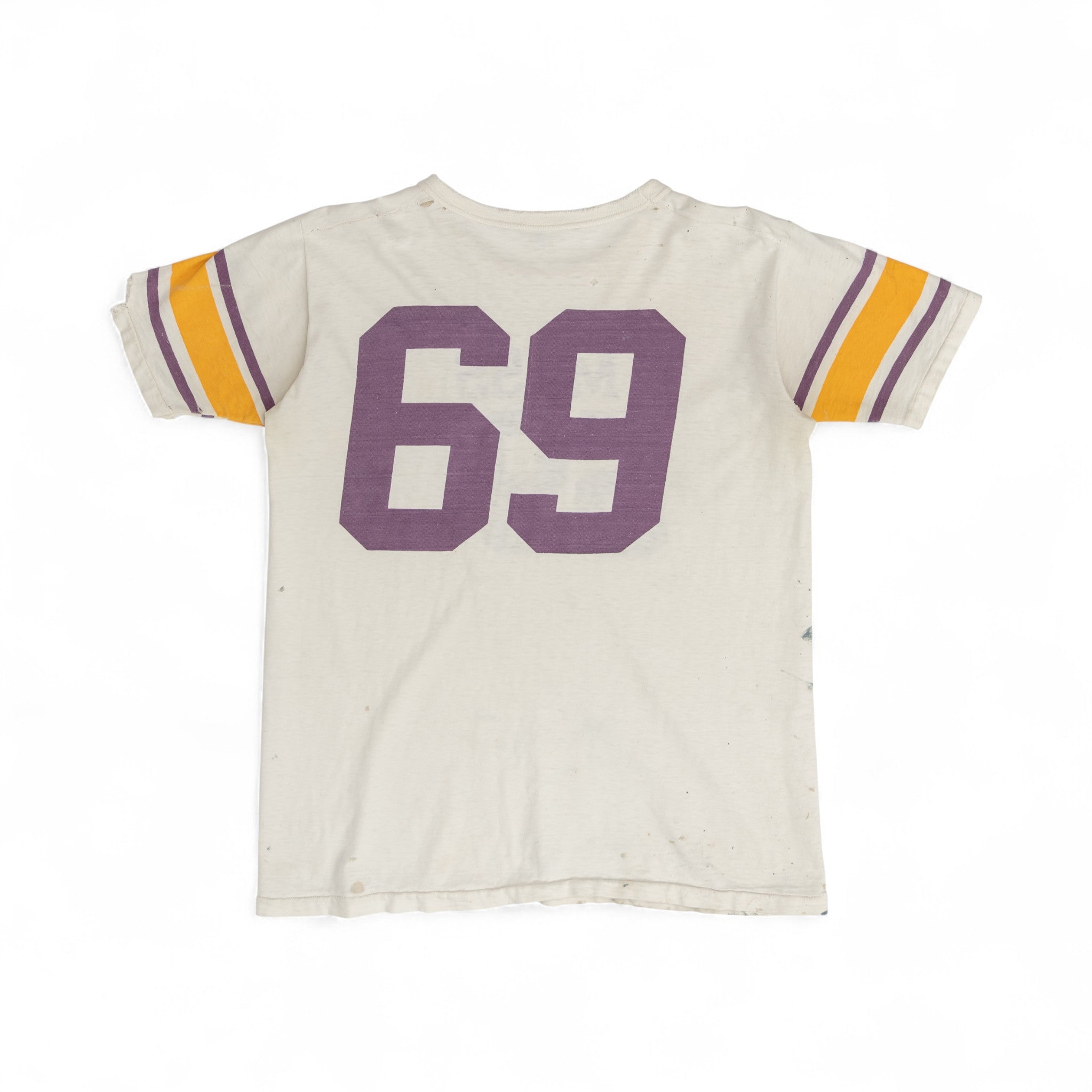 PAINT-SPLATTER 'U.MASS' JERSEY SHIRT - 1960'S