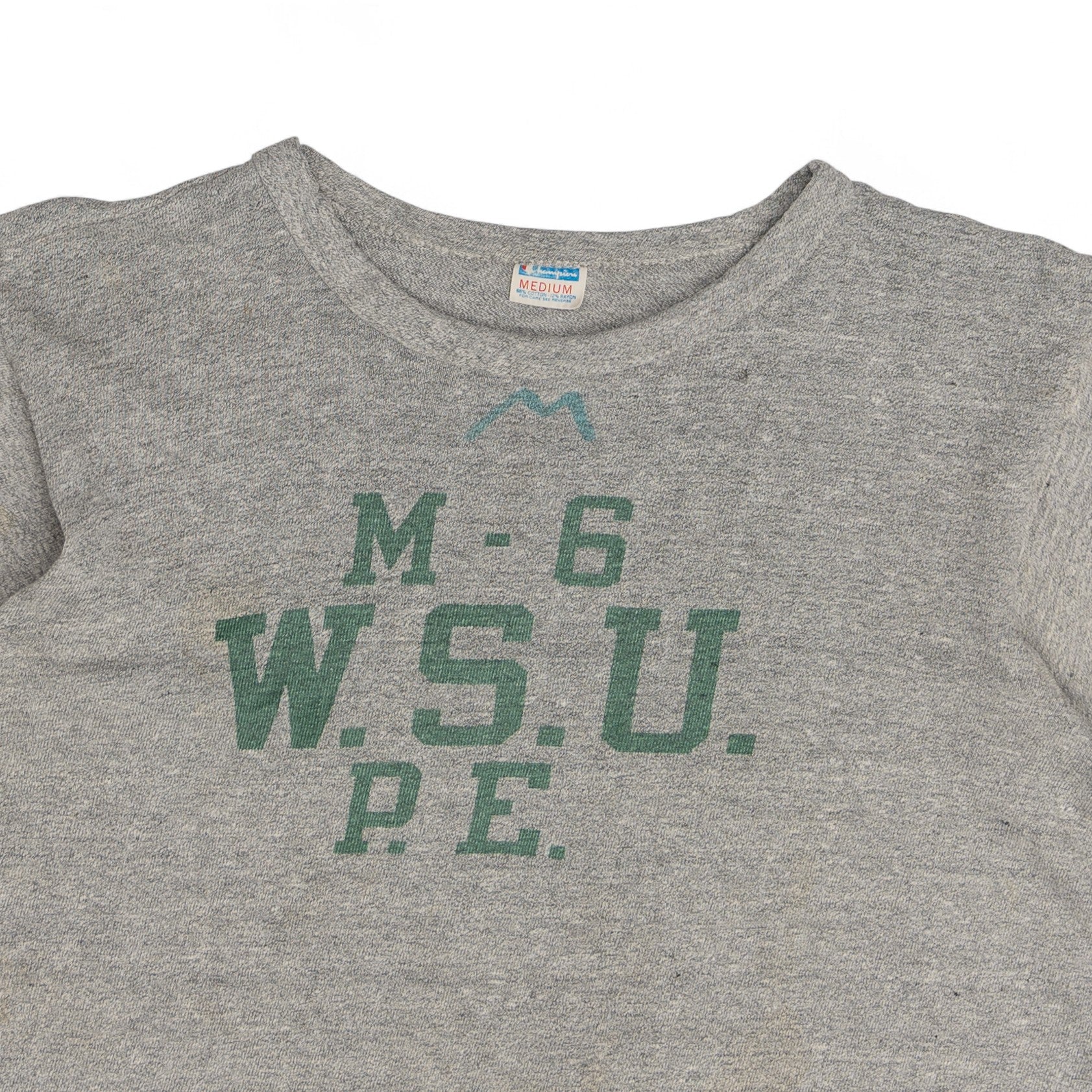 CHAMPION 'W.S.U.' PHYSICAL EDUCATION TEE - 1970/80'S