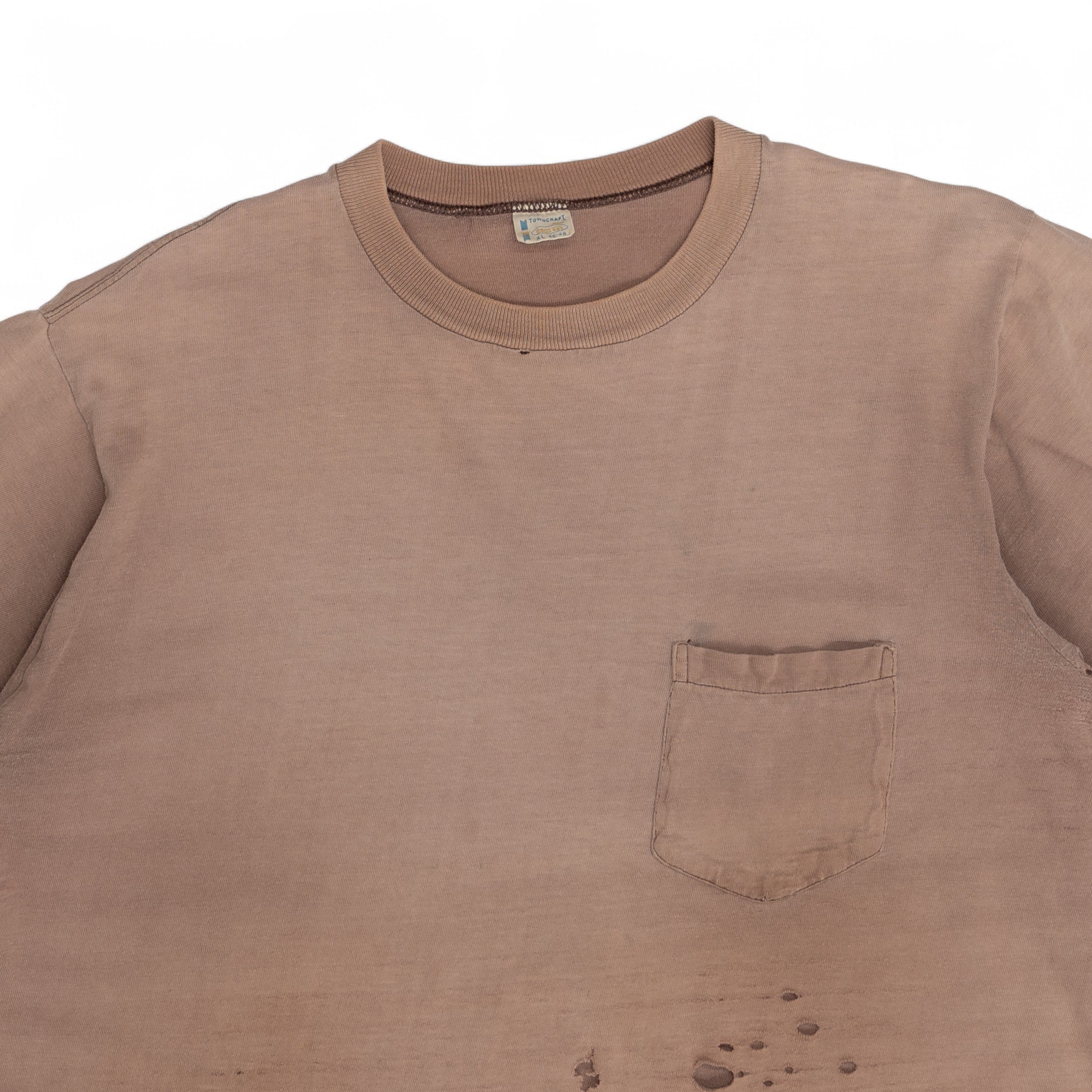 DISTRESSED TOWNCRAFT SELVEDGE POCKET TEE - 1960'S