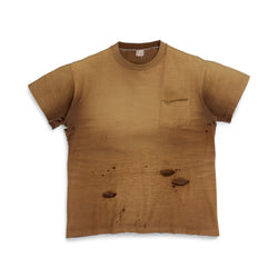 SUN-FADED/DISTRESSED TOWNCRAFT SELVEDGE POCKET TEE - 1960'S