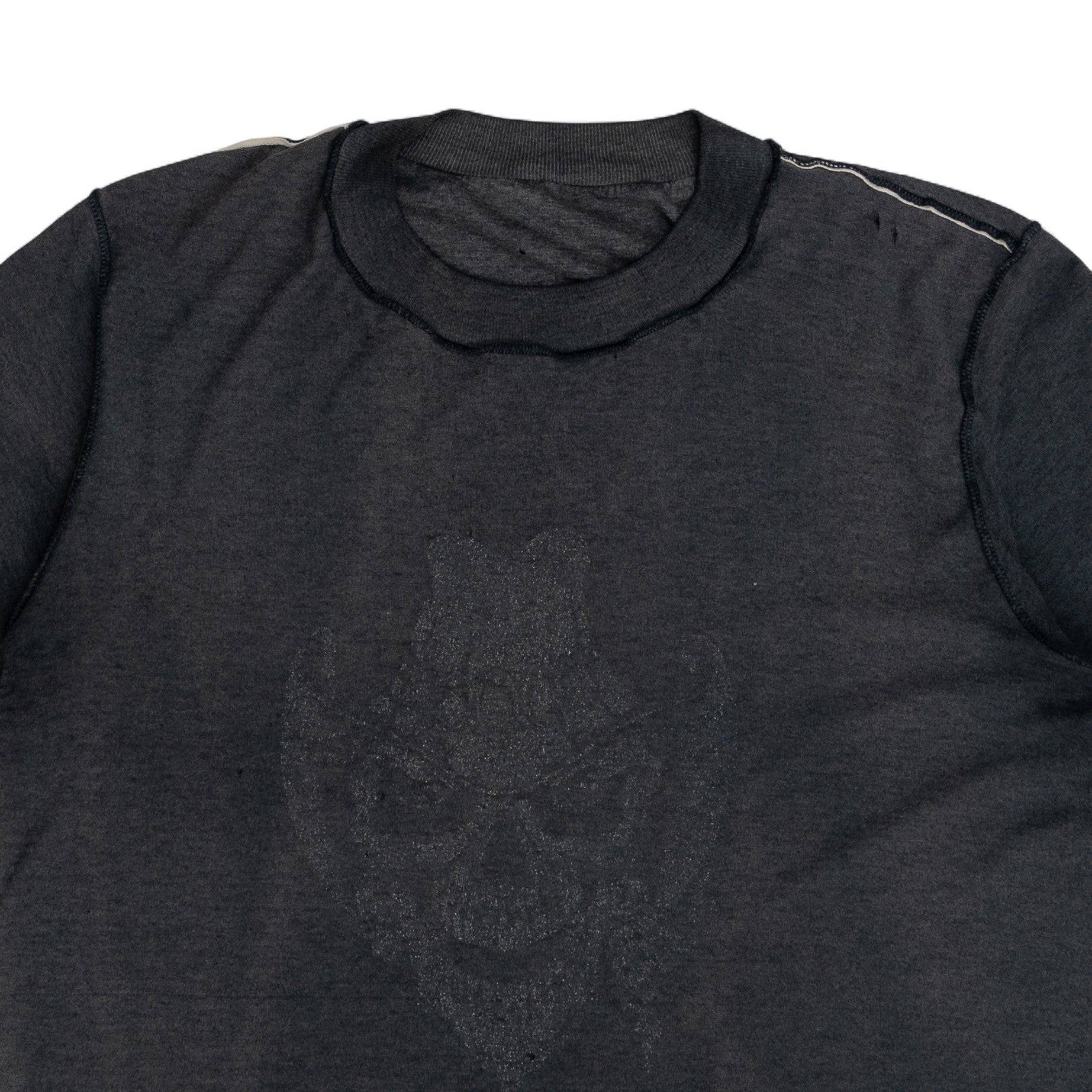 PAPER-THIN/FADED REVERSED BLANK TEE - 1980'S