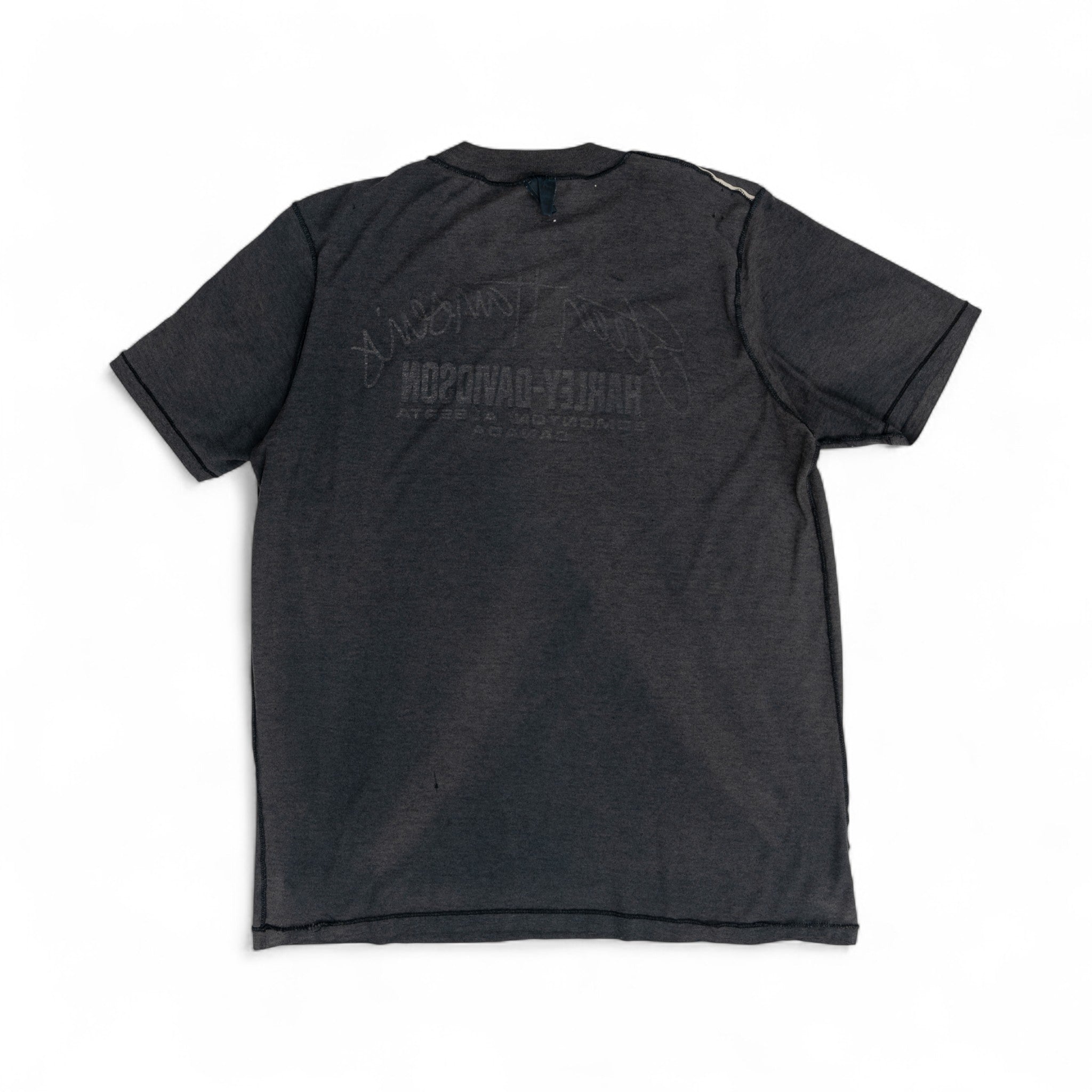 PAPER-THIN/FADED REVERSED BLANK TEE - 1980'S