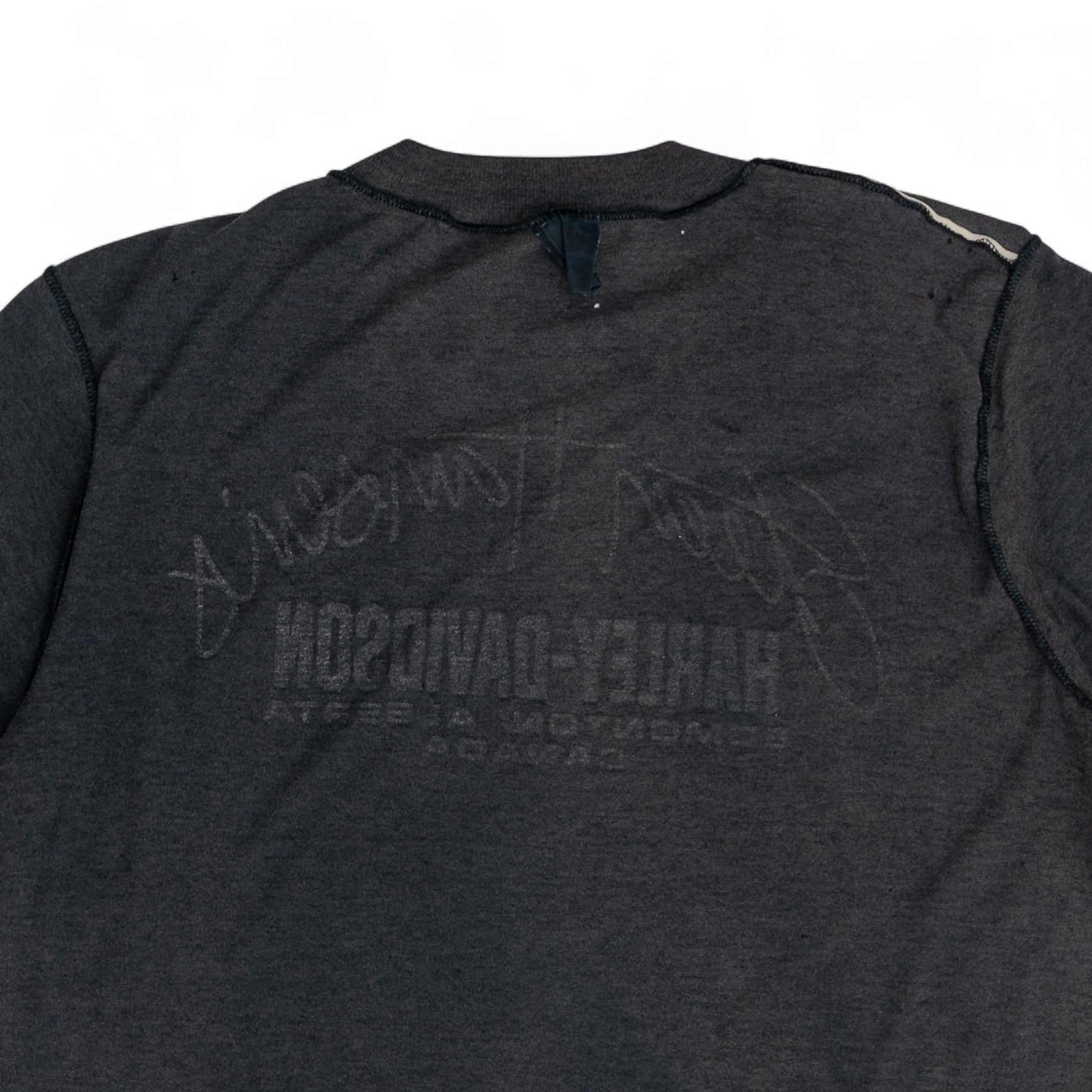 PAPER-THIN/FADED REVERSED BLANK TEE - 1980'S