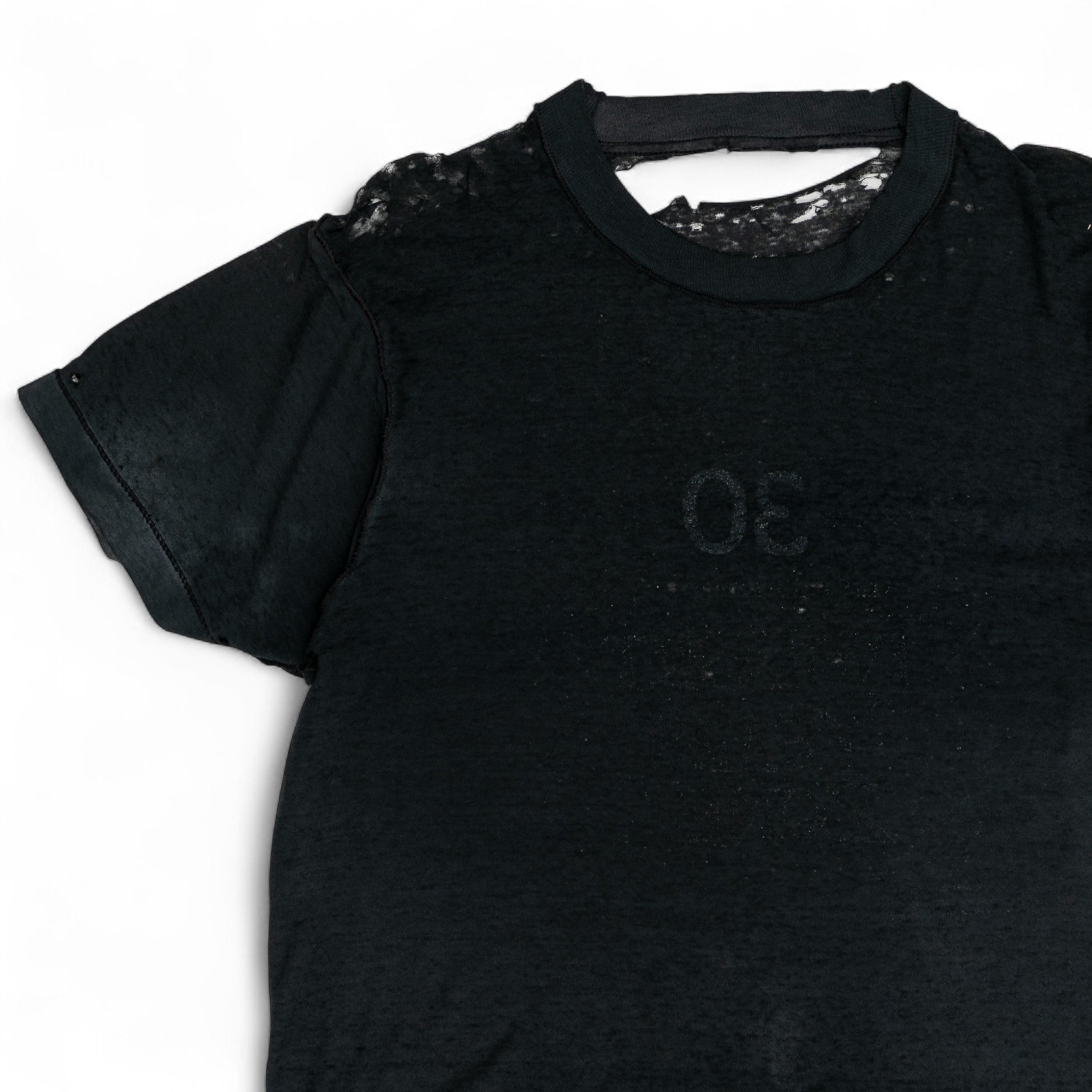 THRASHED/PAPER-THIN REVERSED BLANK TEE - 1970'S