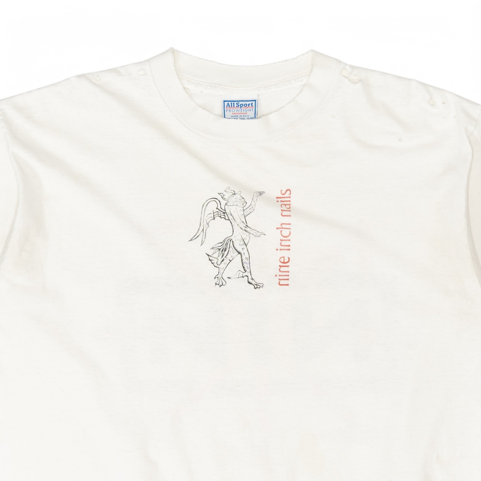 DISTRESSED NINE INCH NAILS 'RASPBERRY DEVIL' TEE - 1995