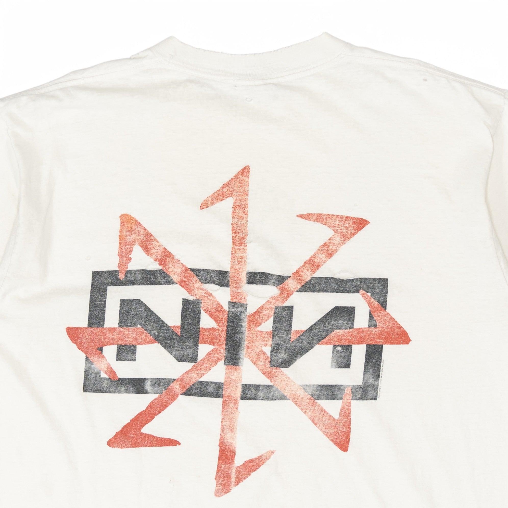 DISTRESSED NINE INCH NAILS 'RASPBERRY DEVIL' TEE - 1995
