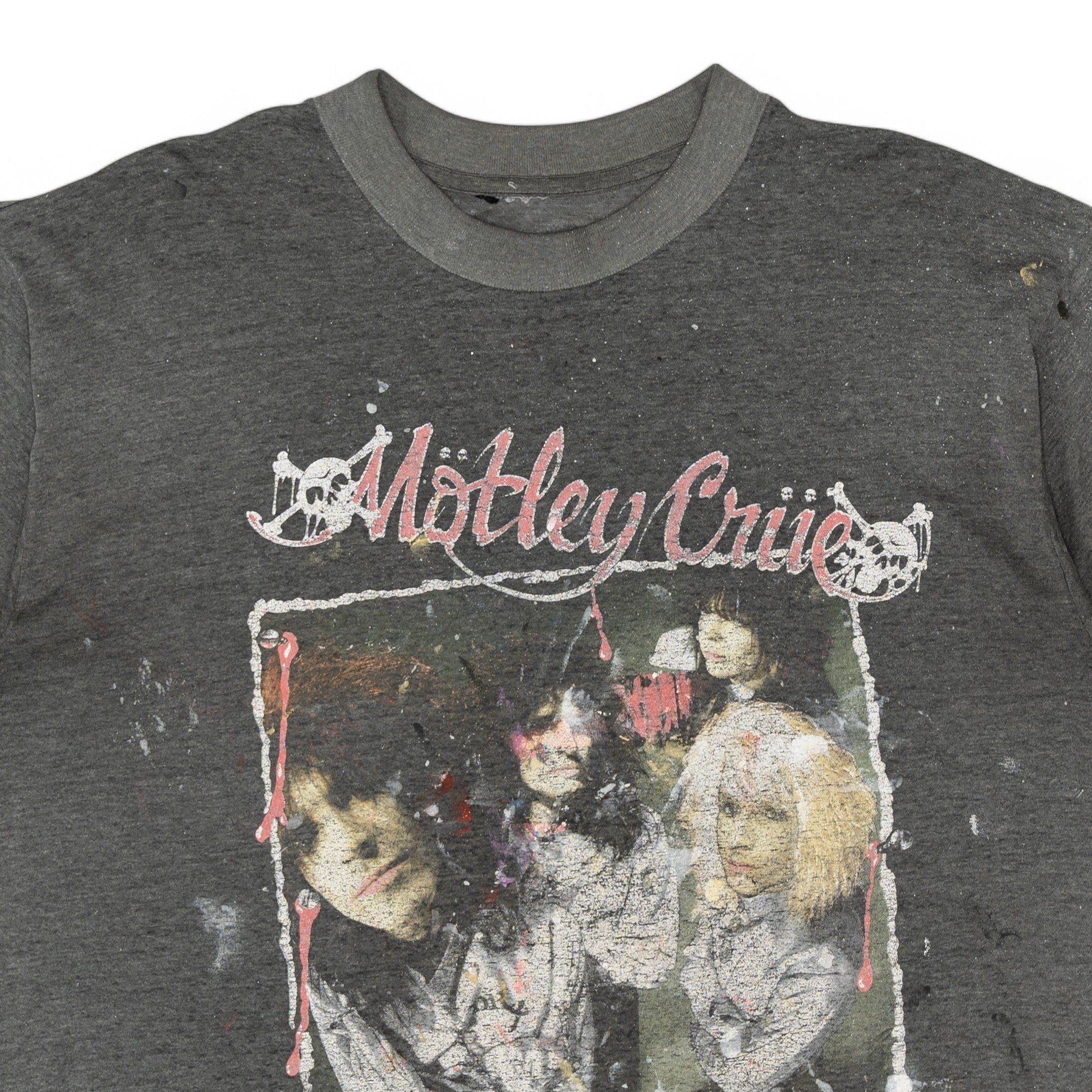 PAINT SPLATTER MOTLEY CRUE TOUR TEE - 1989