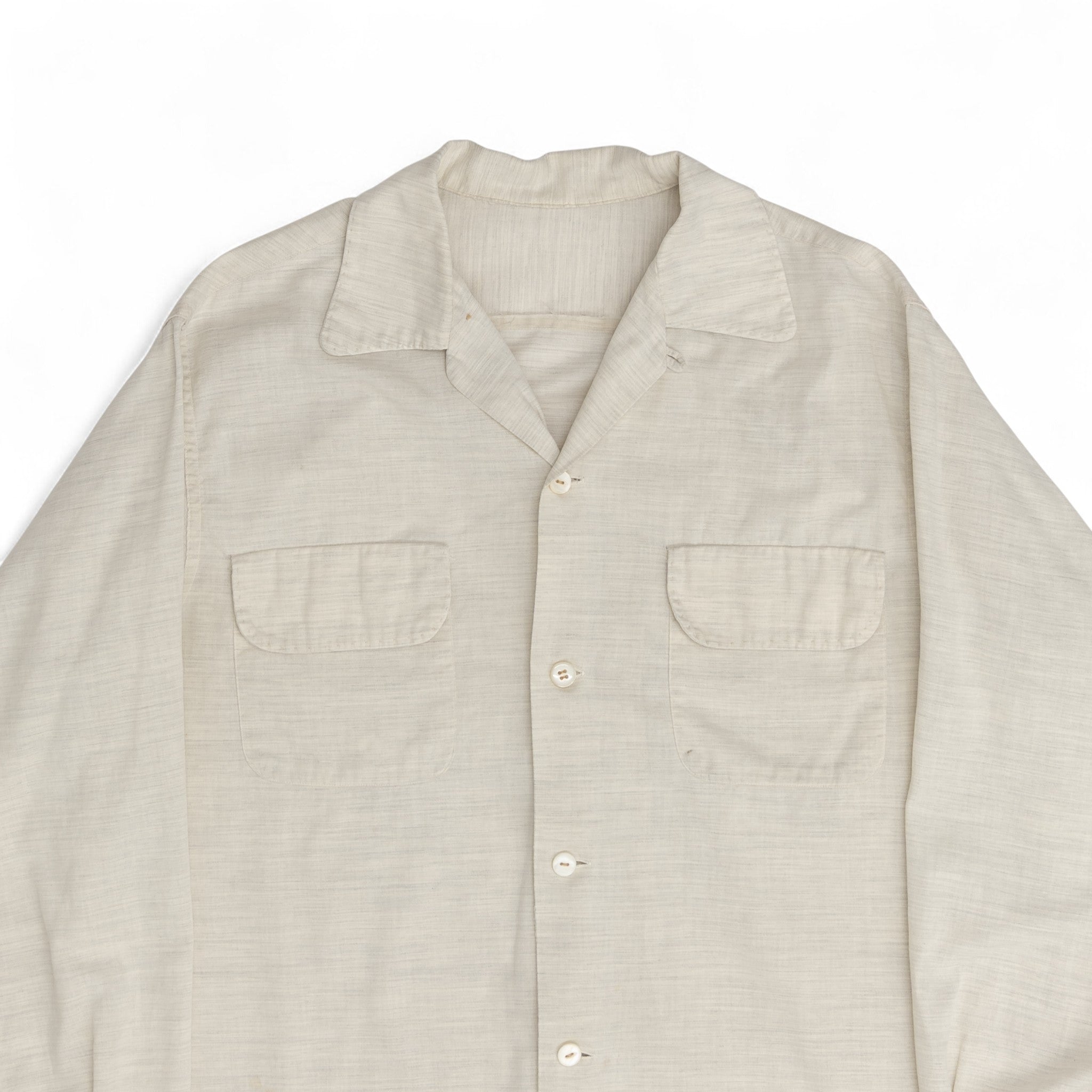 BLANK LOOP-COLLAR BUTTON UP SHIRT - 1950'S