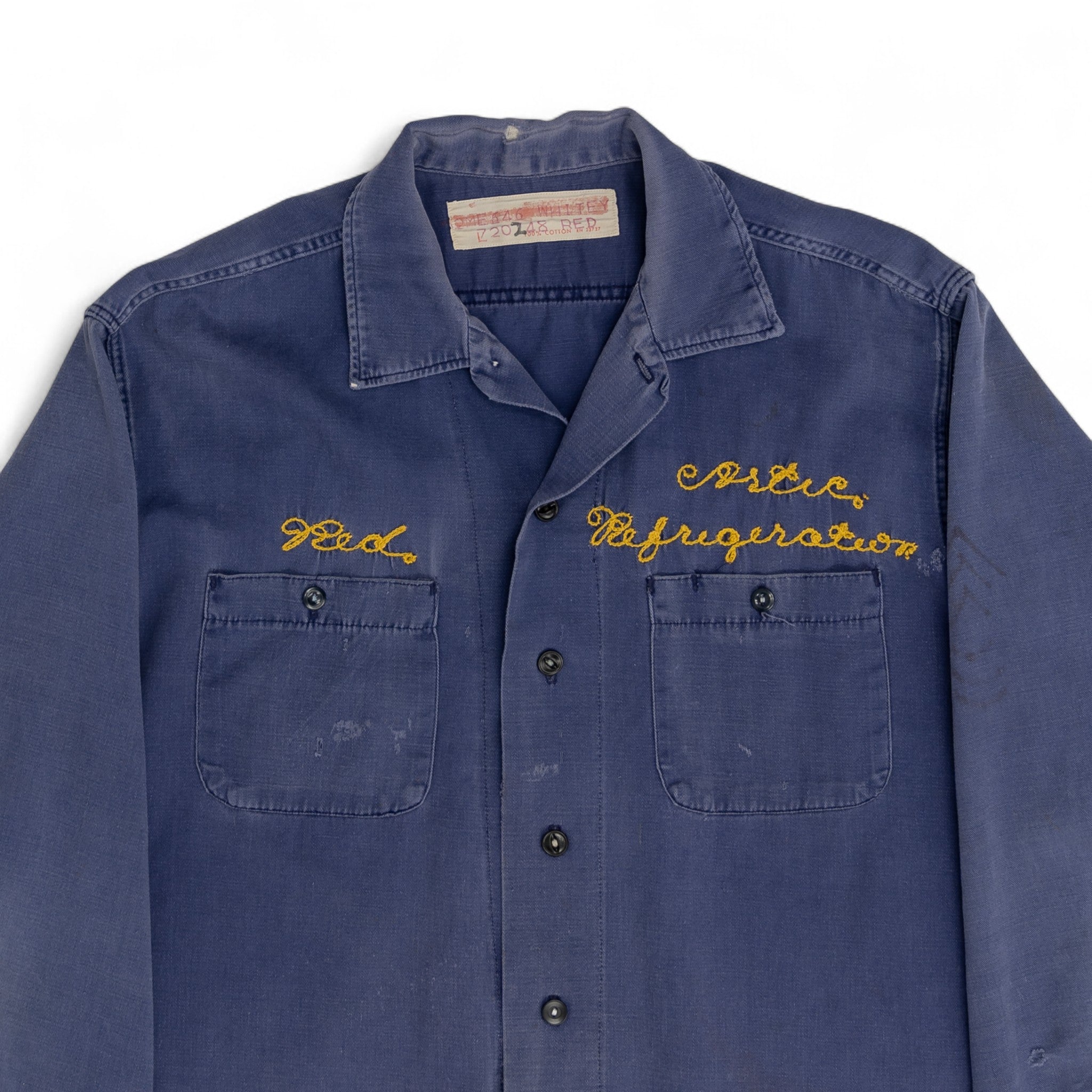 CHAINSTITCHED BUTTON UP WORK SHIRT - 1960'S