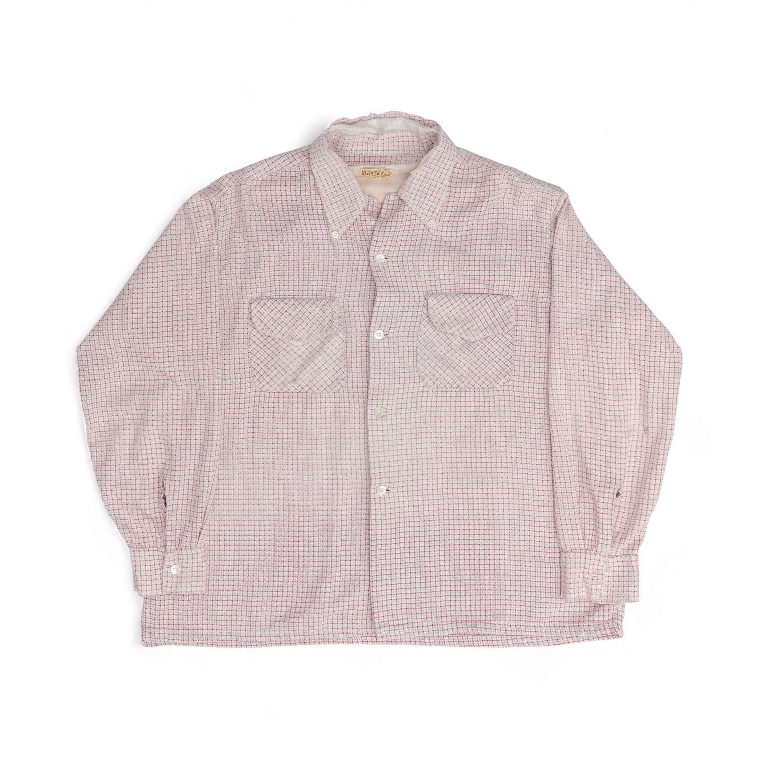 DISTRESSED BUTTON-UP SHIRT - 1960'S