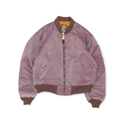 FADED MAROON MA-1 BOMBER JACKET - 1990'S
