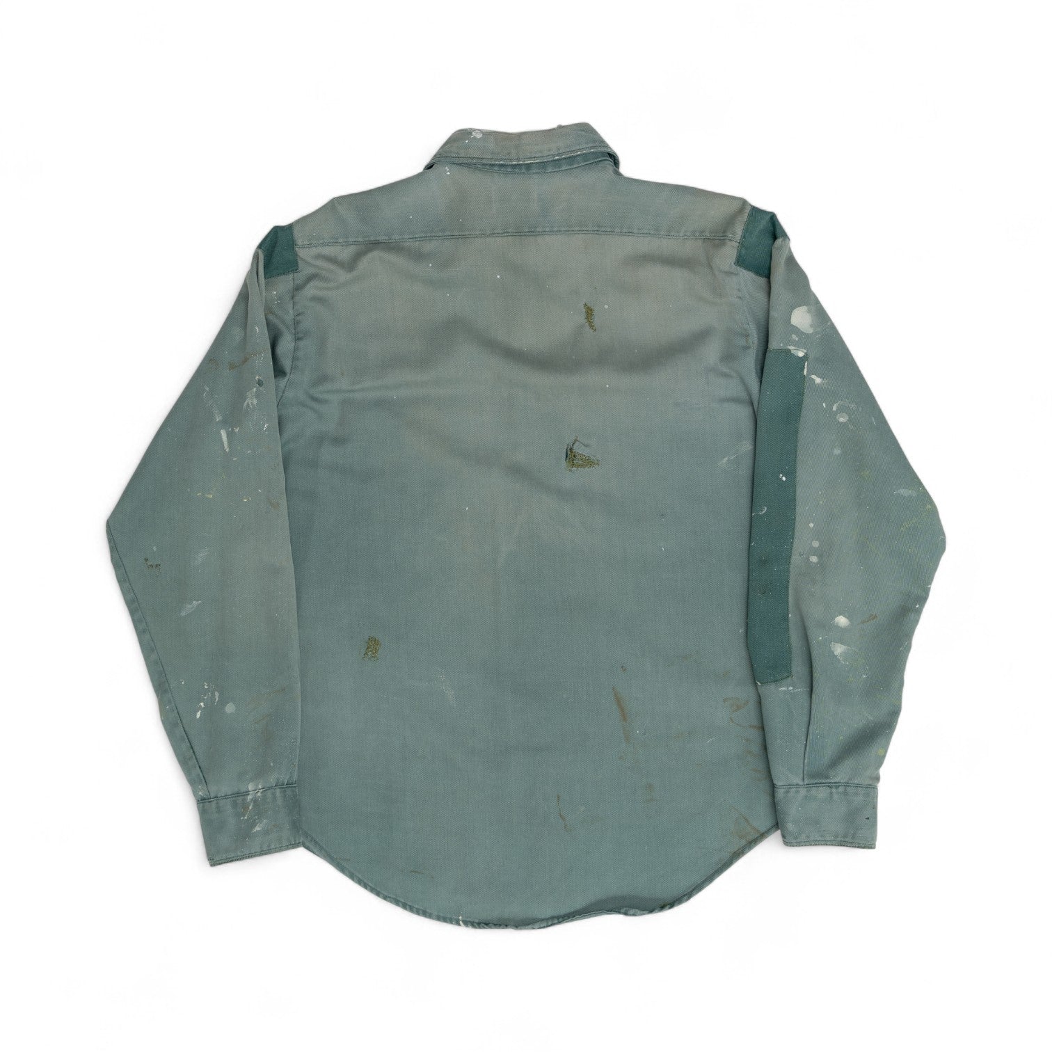 PAINT-SPLATTER/DISTRESSED/REPAIRED WORK SHIRT - 1960'S