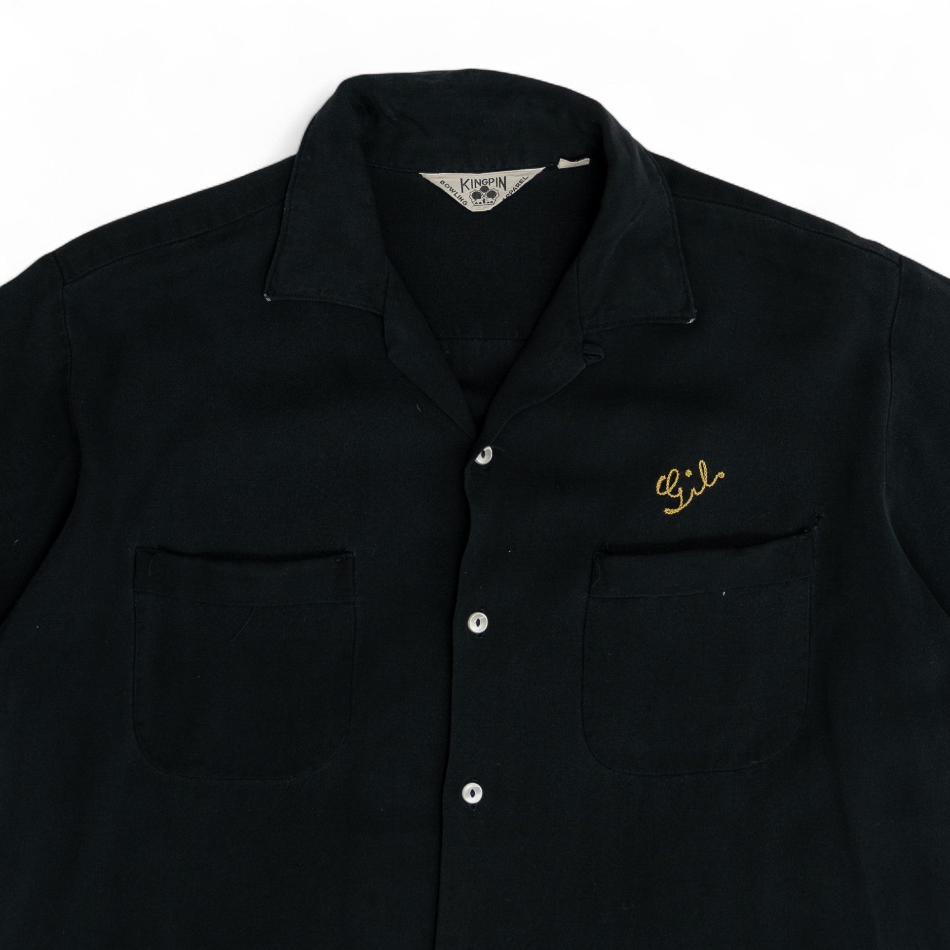 CHAIN-STITCHED 'SANTA ANA' BUTTON UP BOWLING SHIRT - 1960'S