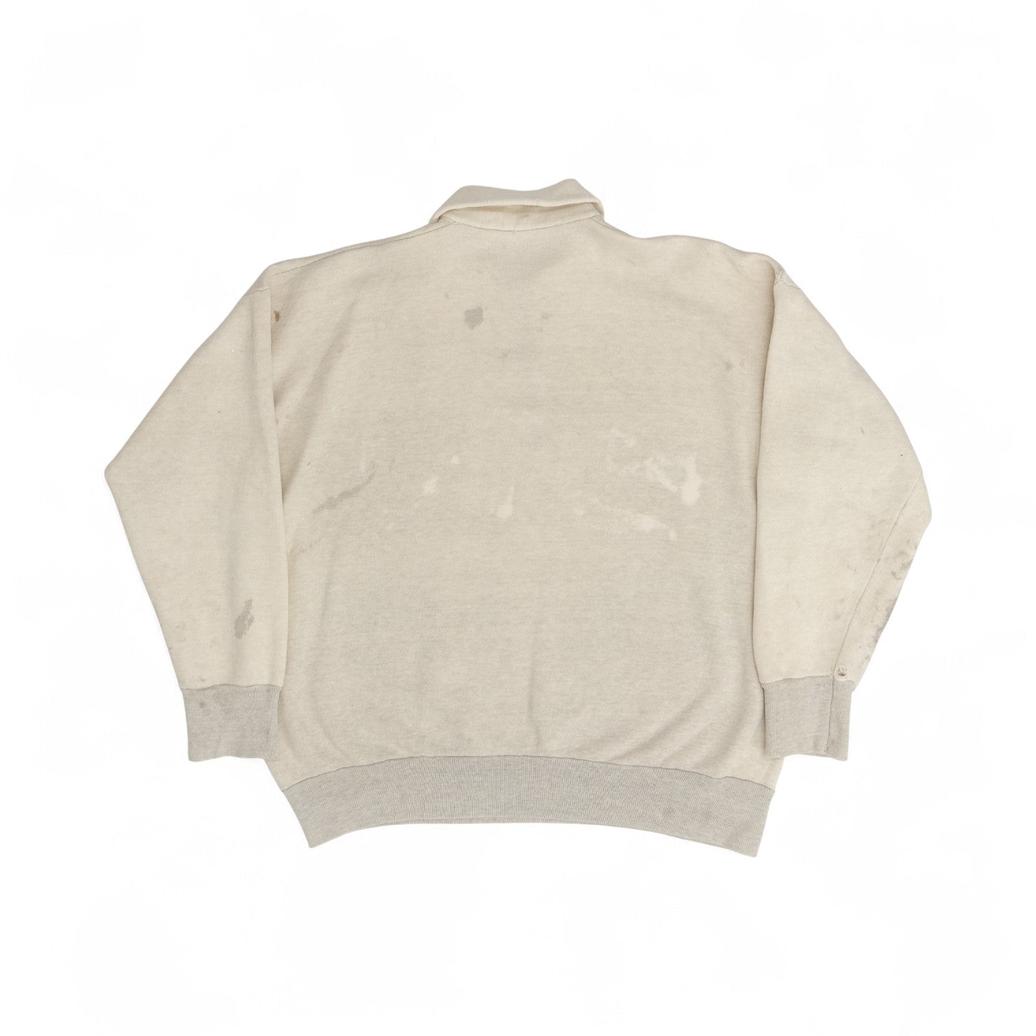 DISTRESSED/PAINT-SPLATTER 1/4 ZIP SWEATSHIRT - 1960'S