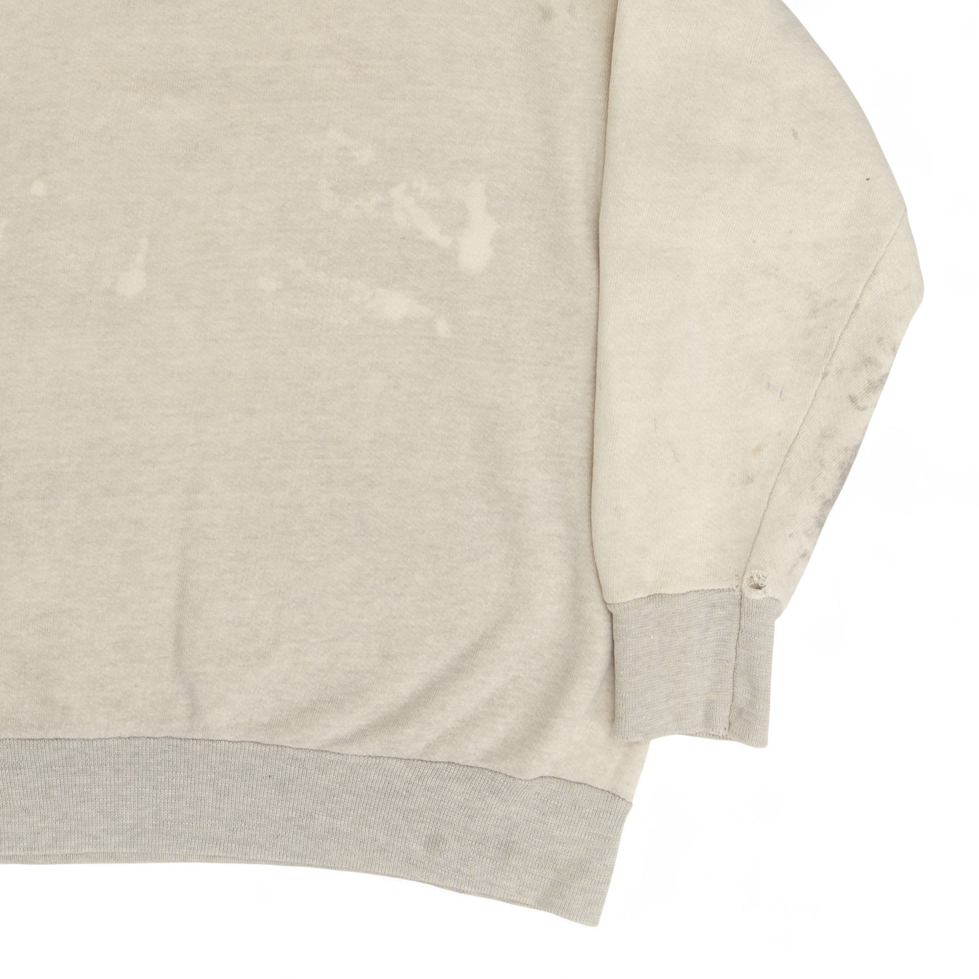 DISTRESSED/PAINT-SPLATTER 1/4 ZIP SWEATSHIRT - 1960'S