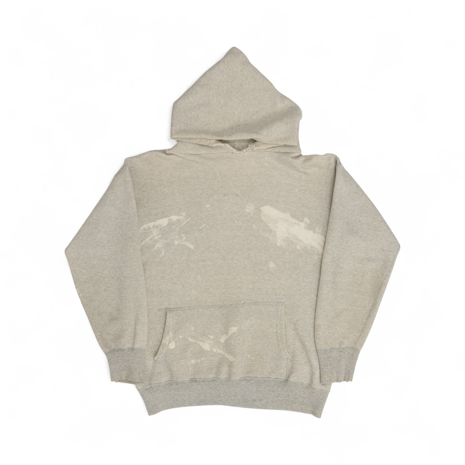 BLEACH-STAINED SINGLE FACE TWO TONED HOODIE - 1950'S