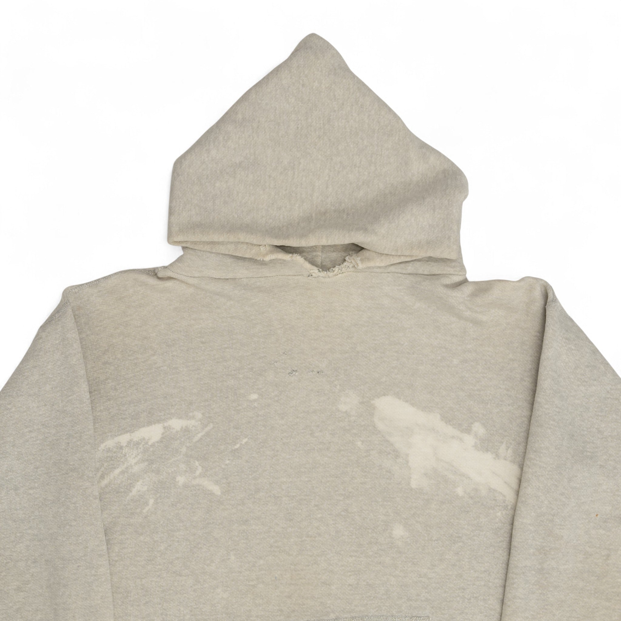 BLEACH-STAINED SINGLE FACE TWO TONED HOODIE - 1950'S
