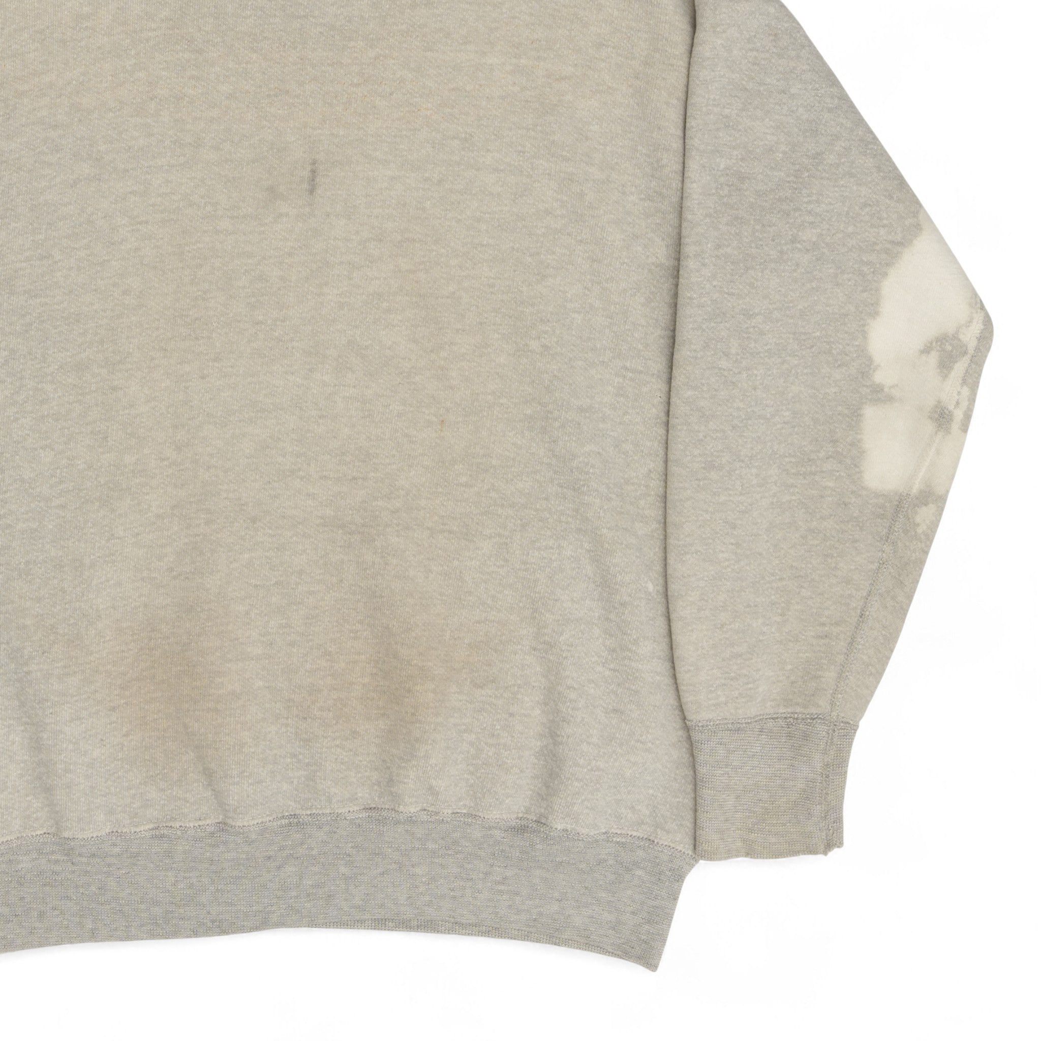 BLEACH-STAINED SINGLE FACE TWO TONED HOODIE - 1950'S