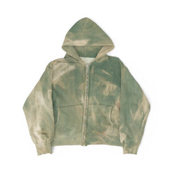 SUN-FADED DOUBLE FACE ZIP-UP HOODIE - 1950'S