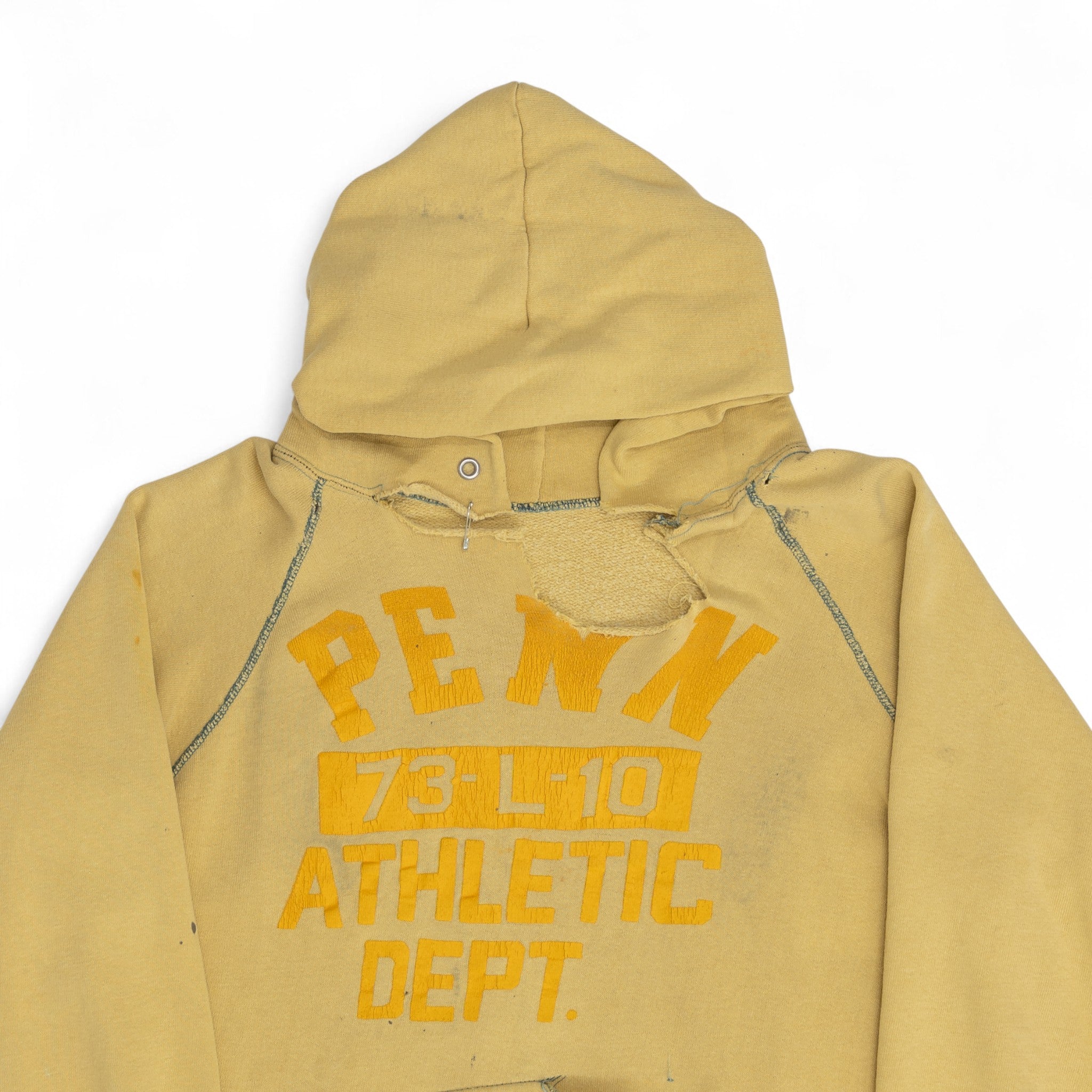 THRASHED 'PENN ATHLETIC DEPARTMENT' HOODIE - 1960'S