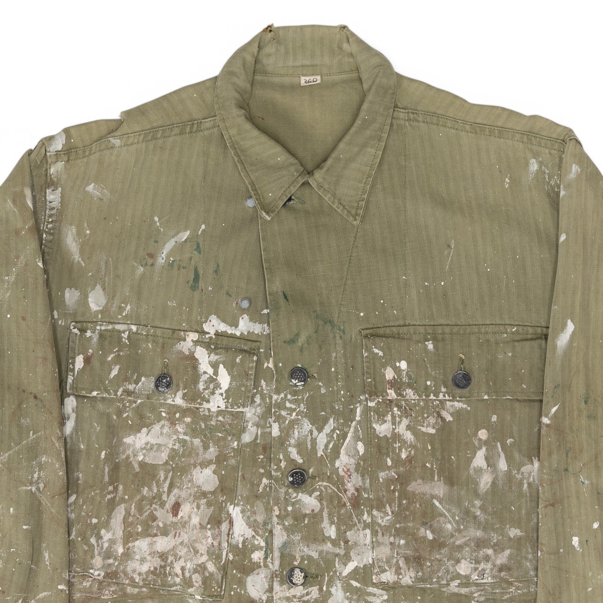 PAINT-SPLATTER HBT M43 '13 STAR' JACKET - 1940'S
