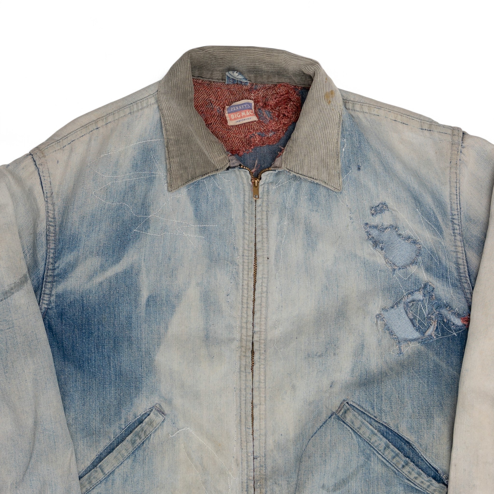 FADED/DISTRESSED/REPAIRED PENNEYS BIG MAC DENIM JACKET - 1950'S
