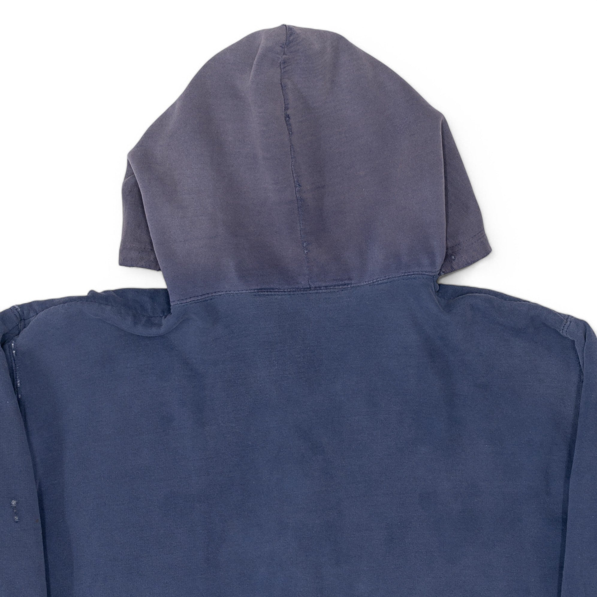 DISTRESSED TWO-TONE DOUBLE FACE ZIP-UP HOODIE - 1960/70'S