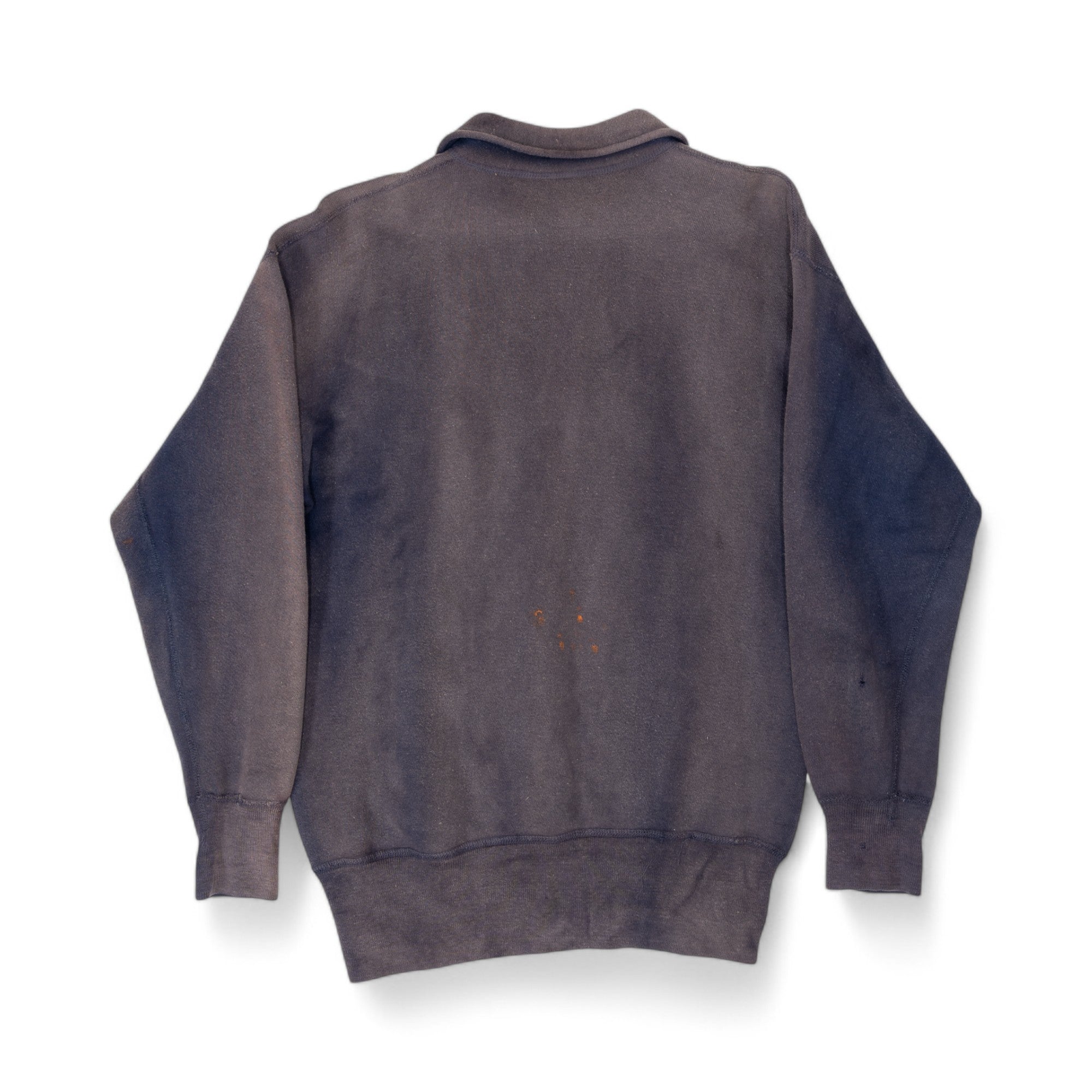 SUN-FADED 'PHI DELTA CHI' 1/4 ZIP SWEATSHIRT - 1950/60'S