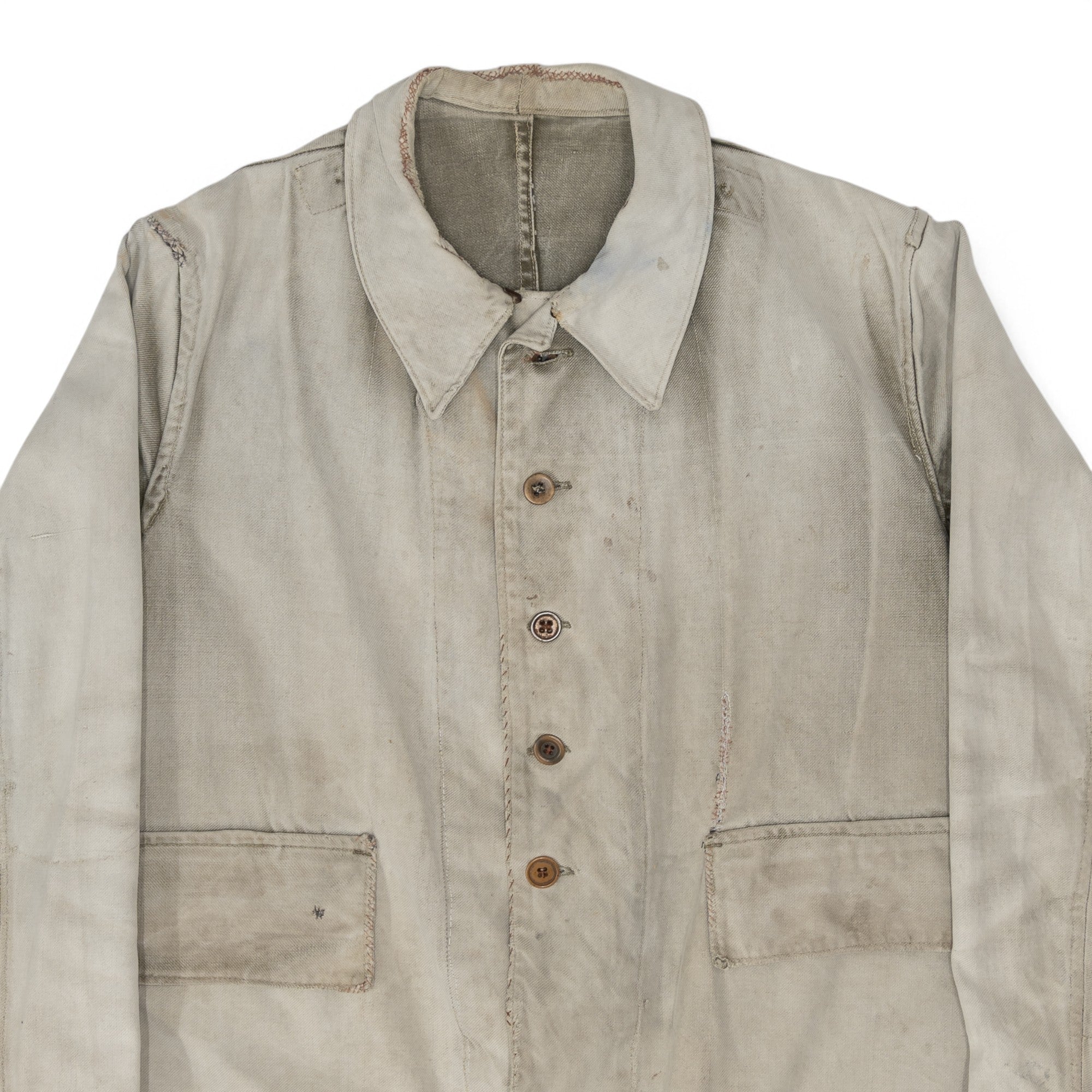GRAY M38 FRENCH CHORE JACKET - 1930'S