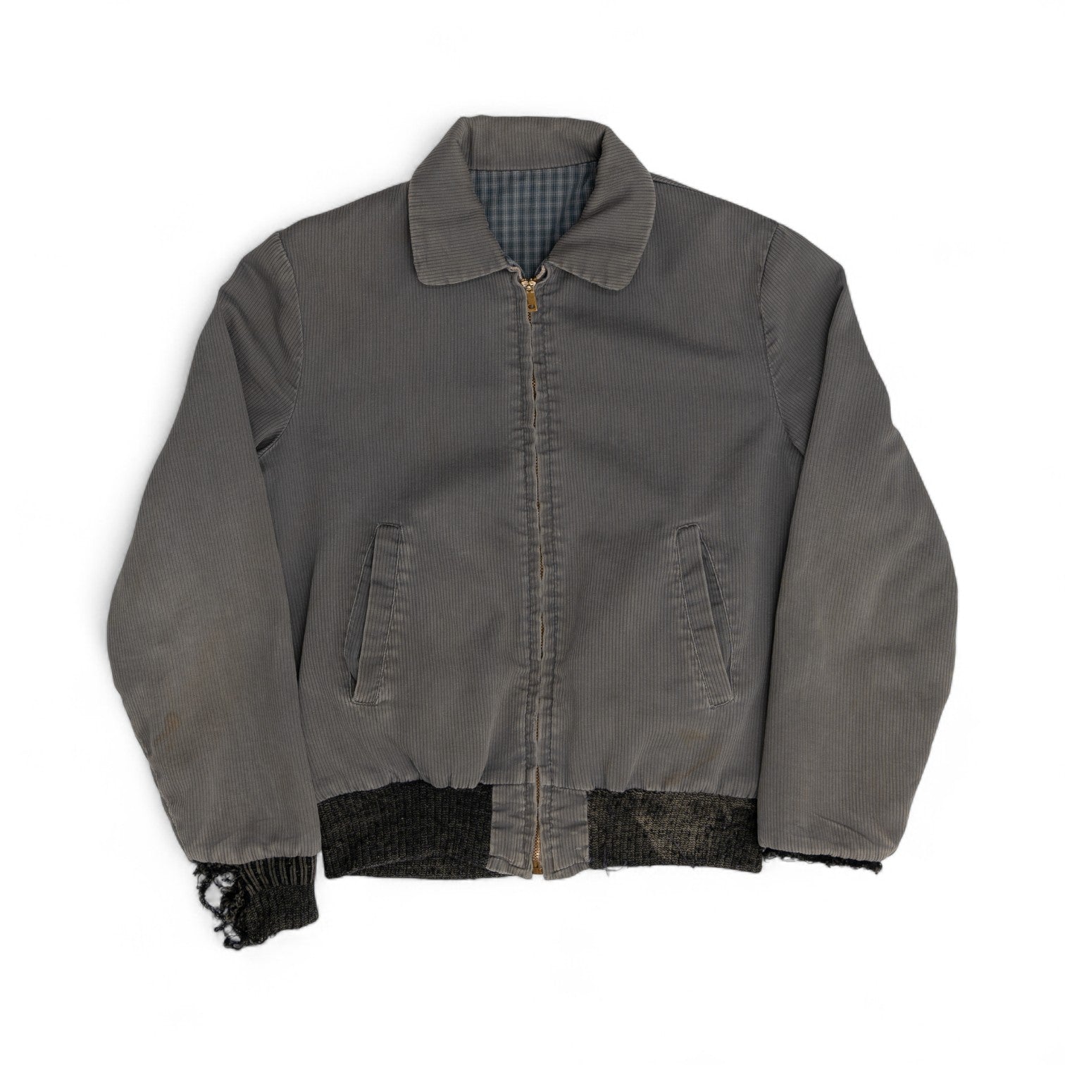 DISTRESSED/REVERSIBLE CORDUROY BOMBER JACKET - 1960'S