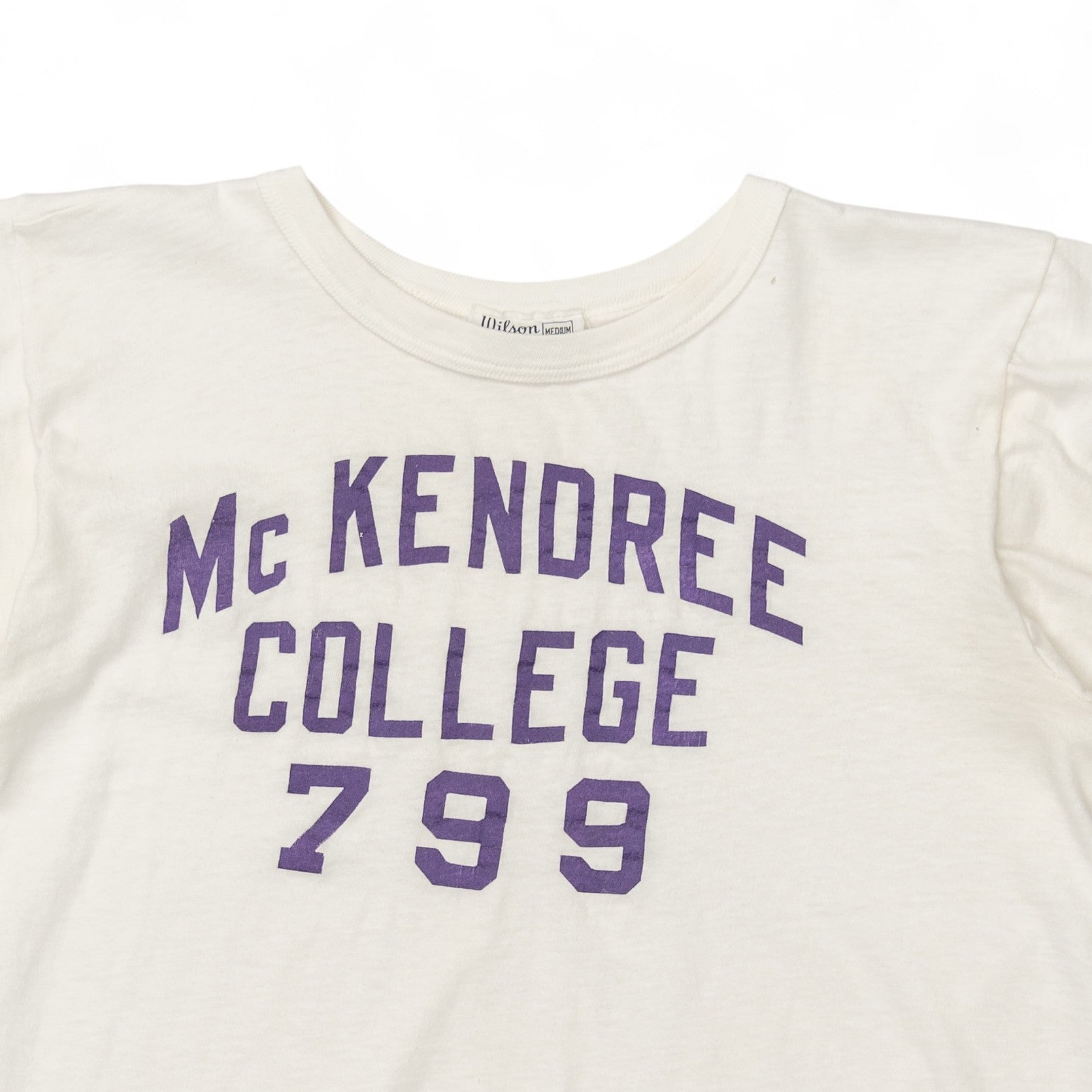 SINGLE STITCH 'MCKENDREE COLLEGE 799' TEE - 1970'S