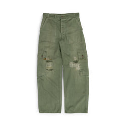 DISTRESSED/REPAIRED 13 STAR FATIGUE PANTS - 1940'S