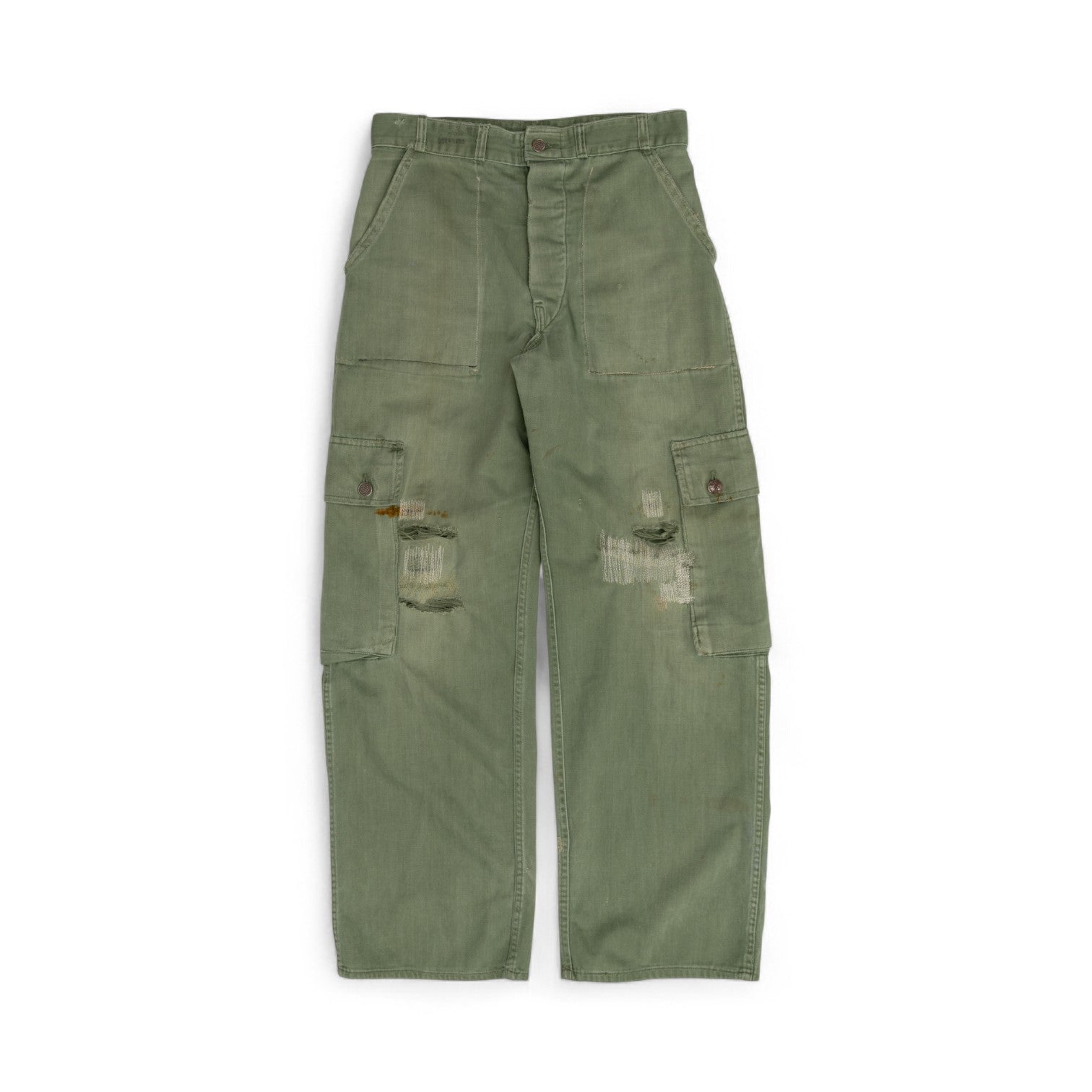 DISTRESSED/REPAIRED 13 STAR FATIGUE PANTS - 1940'S