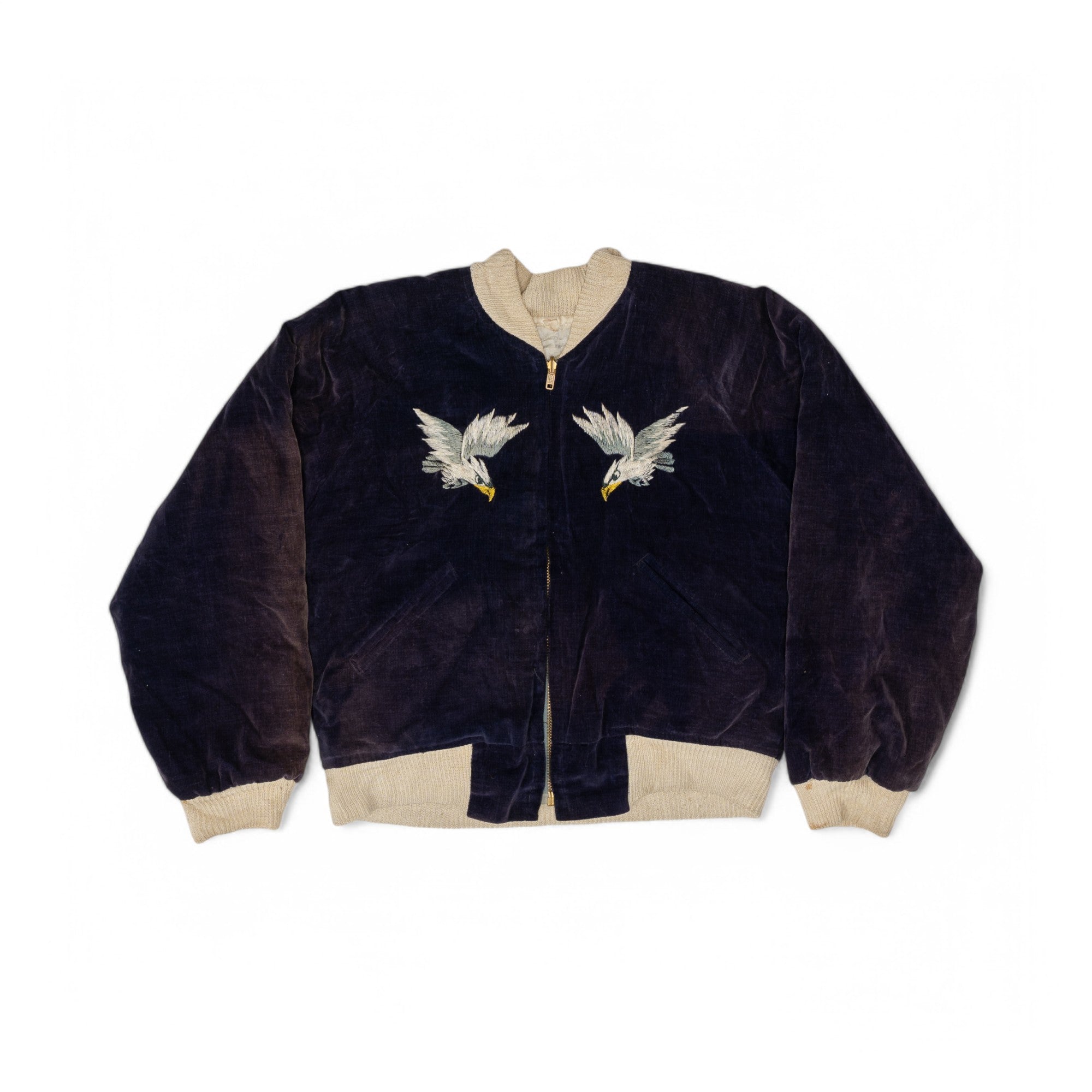 REVERSABLE VELVETEEN SOUVENIR/SUKAJAN JACKET (JAPAN) - 1950'S