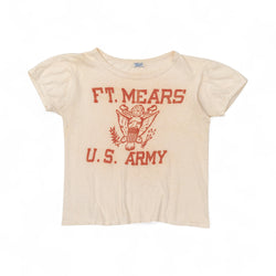 PAPER THIN 'FT MEARS US ARMY' TEE - 1940'S