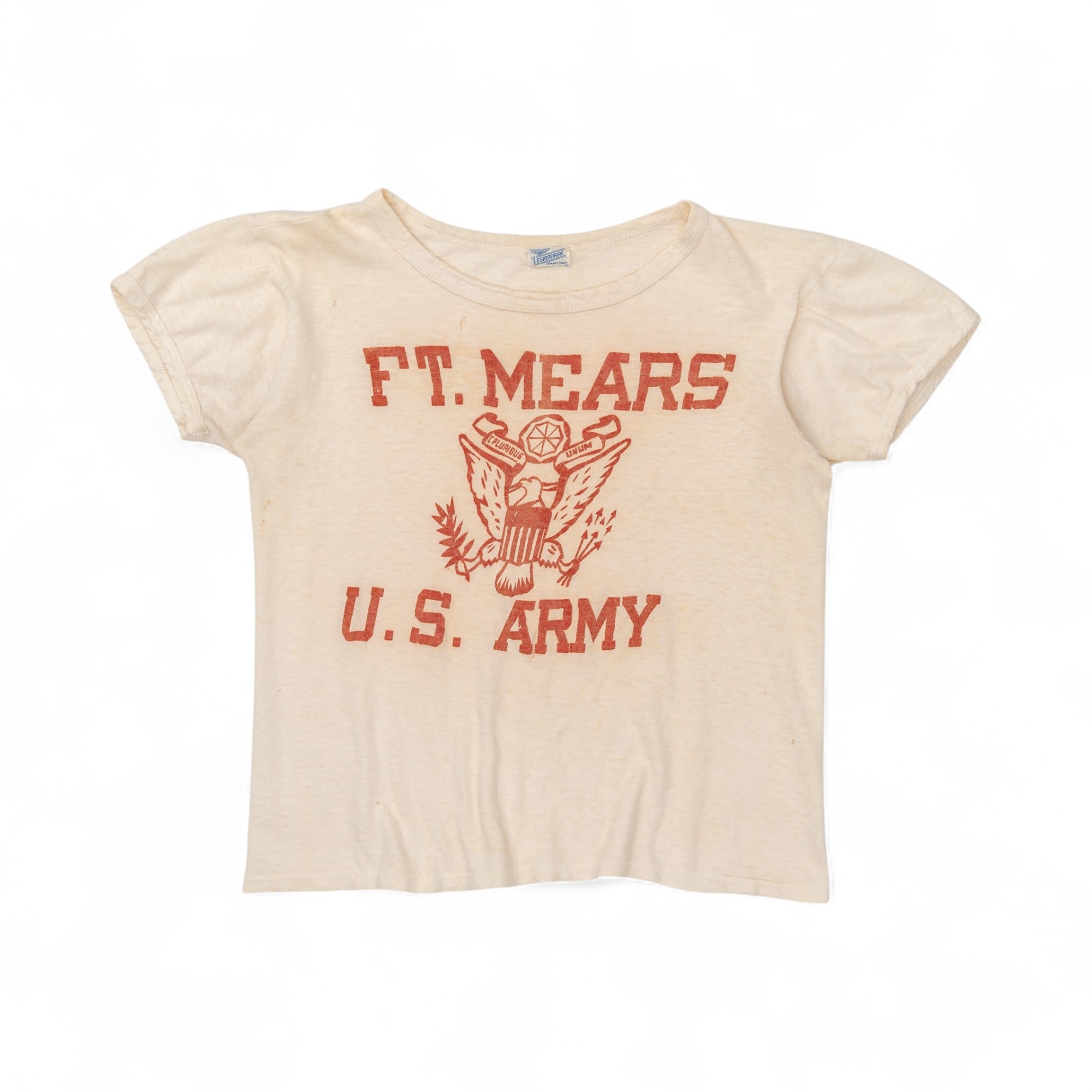 PAPER THIN 'FT MEARS US ARMY' TEE - 1940'S