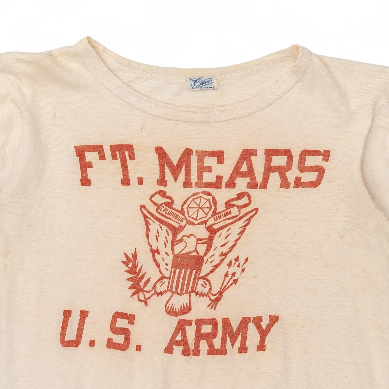 PAPER THIN 'FT MEARS US ARMY' TEE - 1940'S