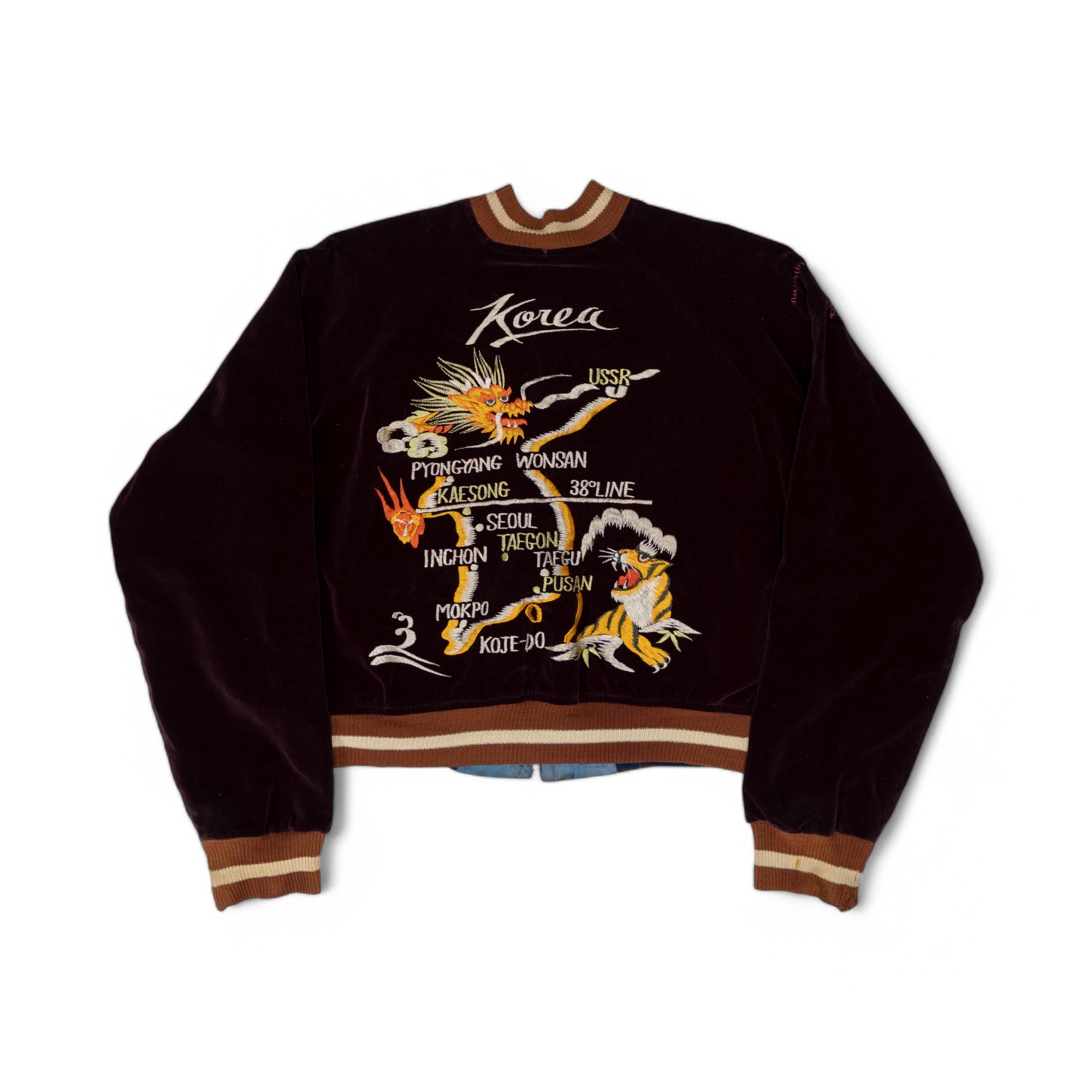 REVERSABLE VELVETEEN SOUVENIR/SUKAJAN JACKET (KOREA) - 1960'S