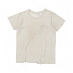 PERFECTLY DISTRESSED WHITE POCKET TEE - 1970/80'S